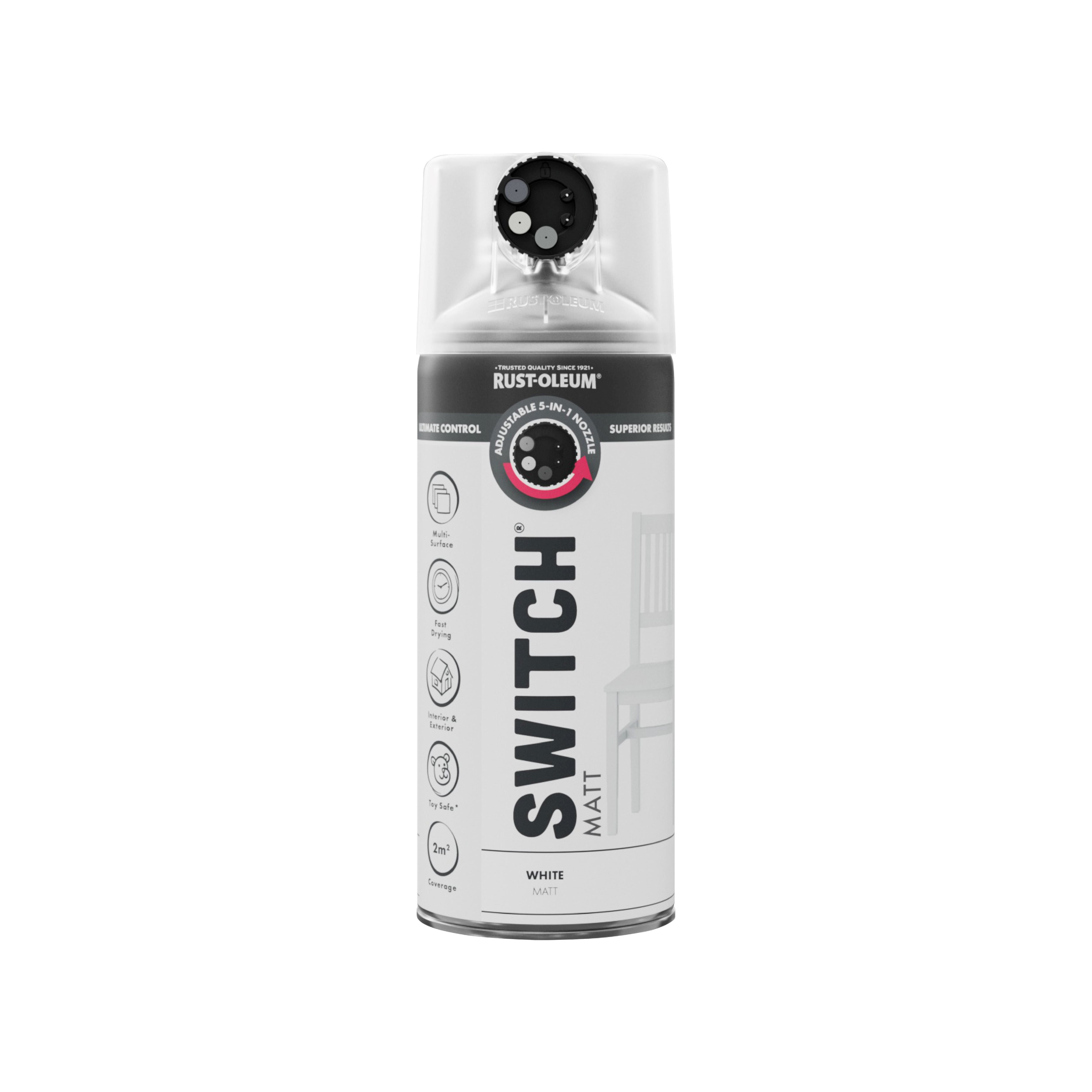 Rust-Oleum Switch White Matt Multi-surface Topcoat Decorative spray paint, 400ml