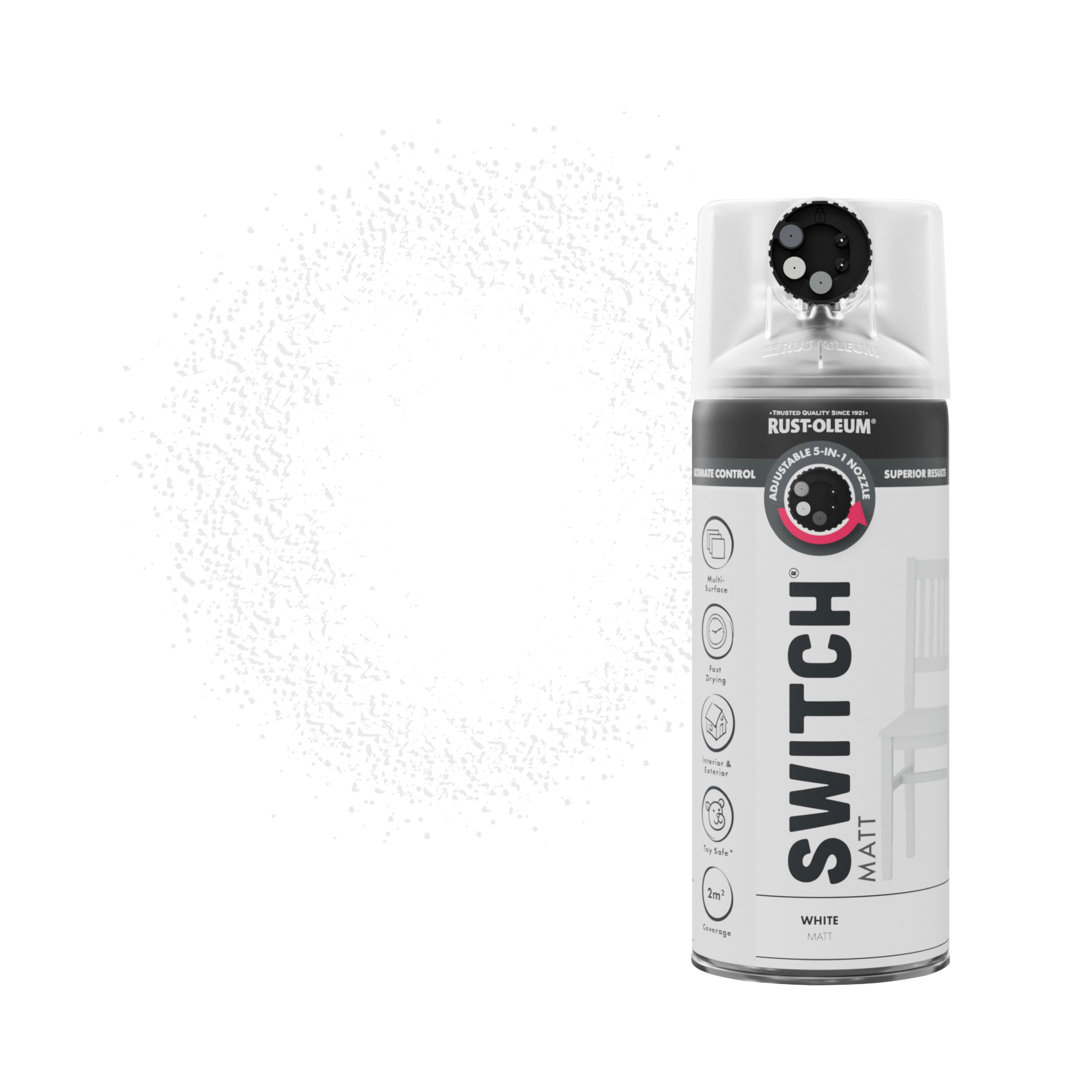 Rust-Oleum Switch White Matt Multi-surface Topcoat Decorative spray paint, 400ml