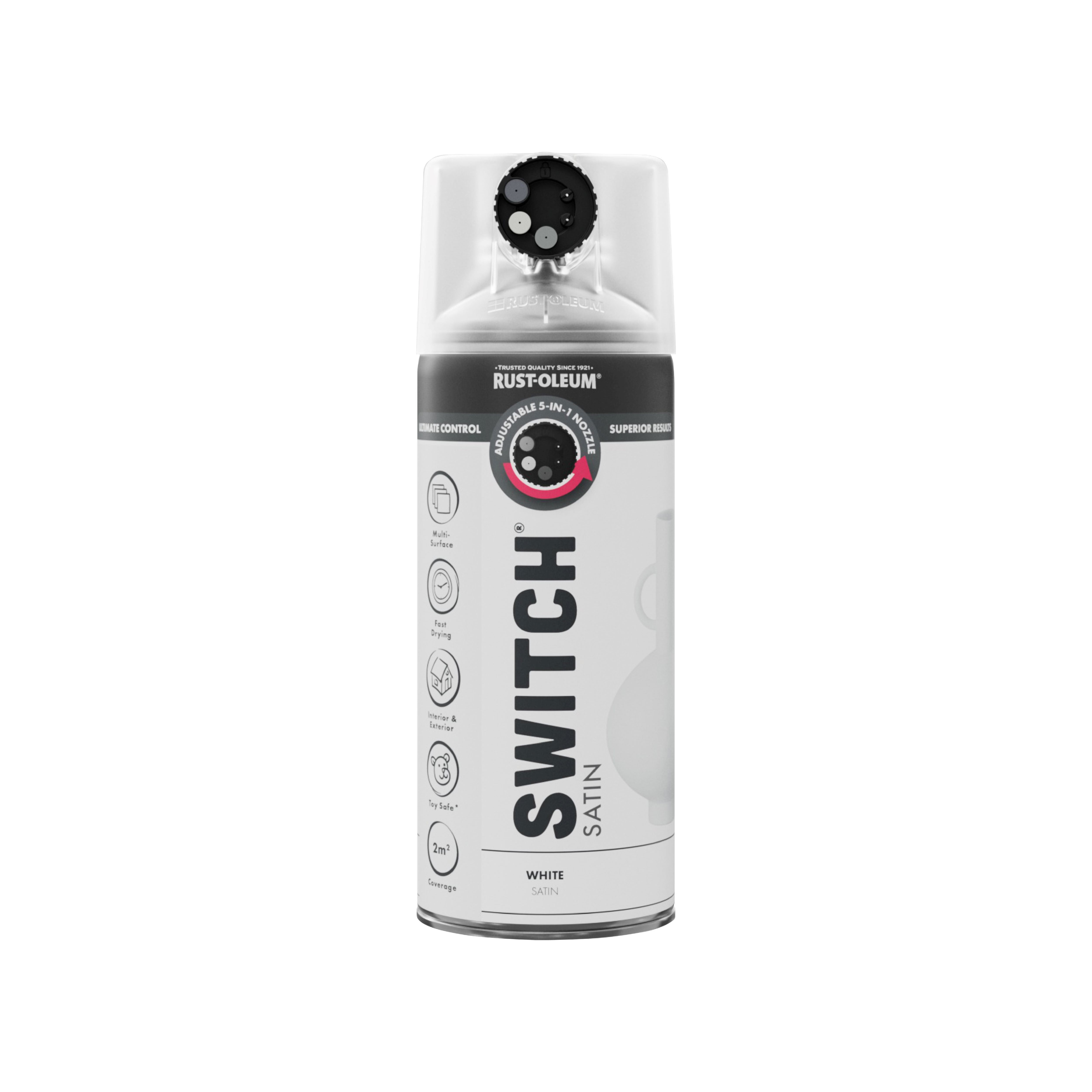 Rust-Oleum Switch White Satin Multi-surface Topcoat Decorative spray paint, 400ml