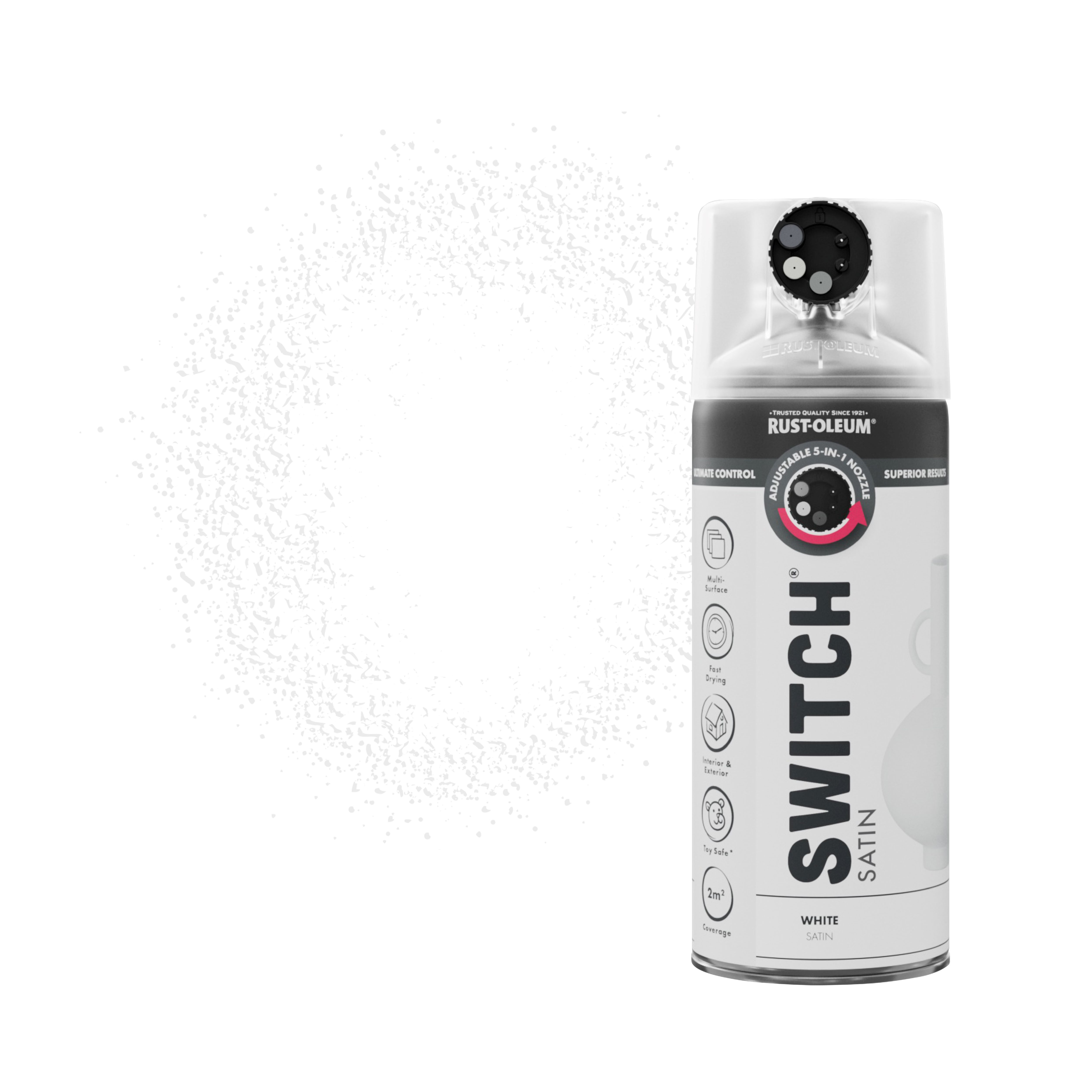 Rust-Oleum Switch White Satin Multi-surface Topcoat Decorative spray paint, 400ml