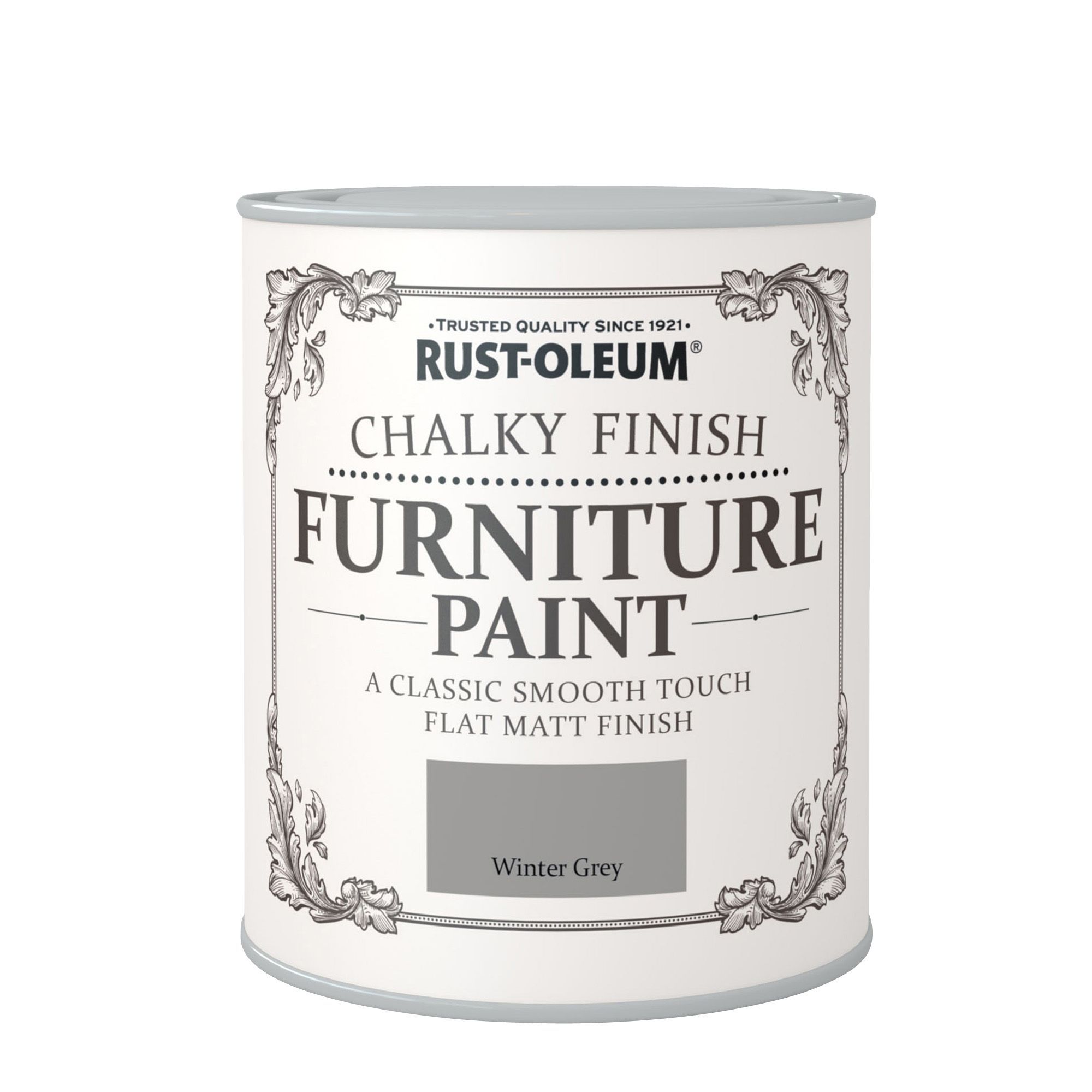 Rust Oleum Winter Grey Chalky Effect Matt Furniture Paint 125ml Tradepoint