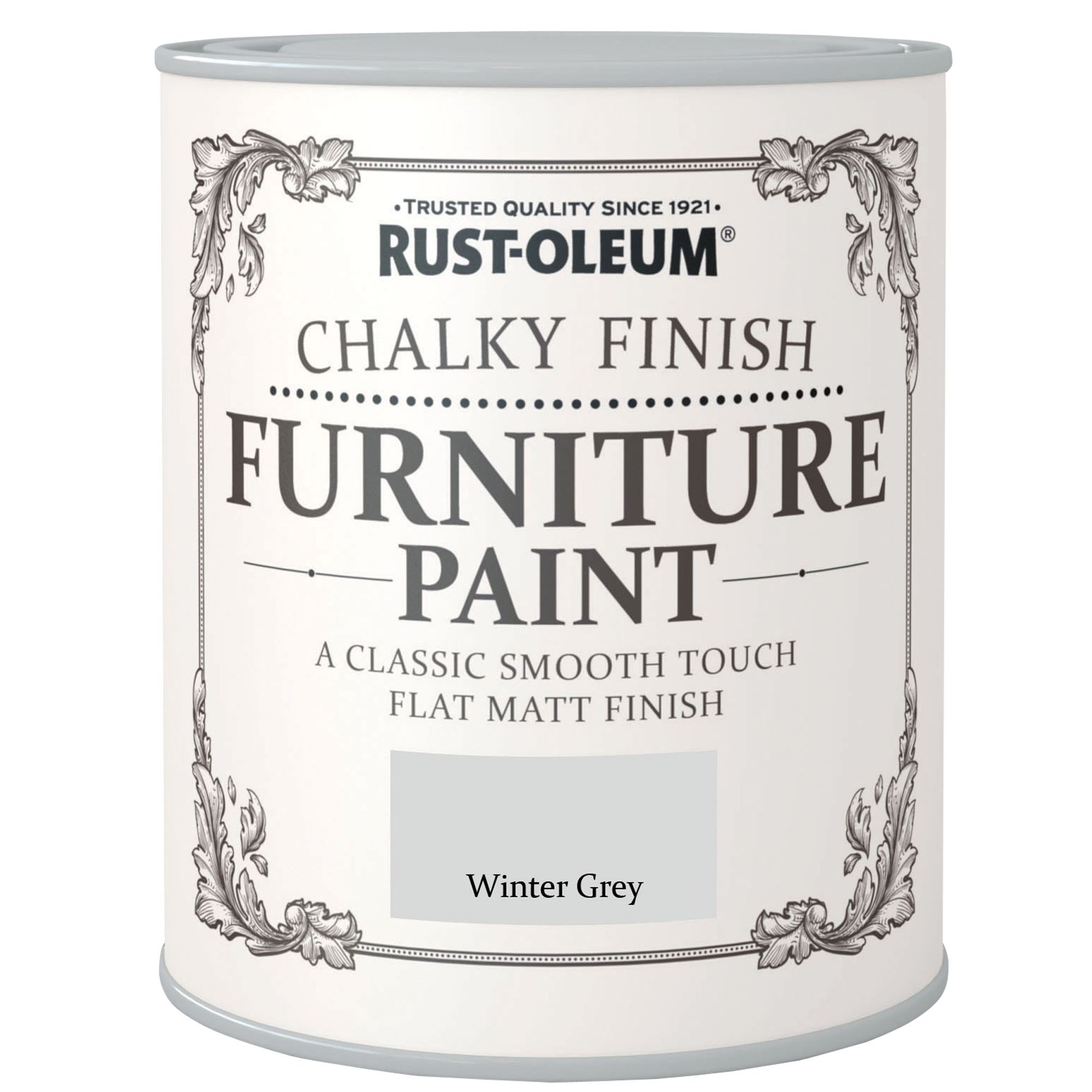 Rust Oleum Winter Grey Flat Matt Furniture Paint 2 5l Tradepoint