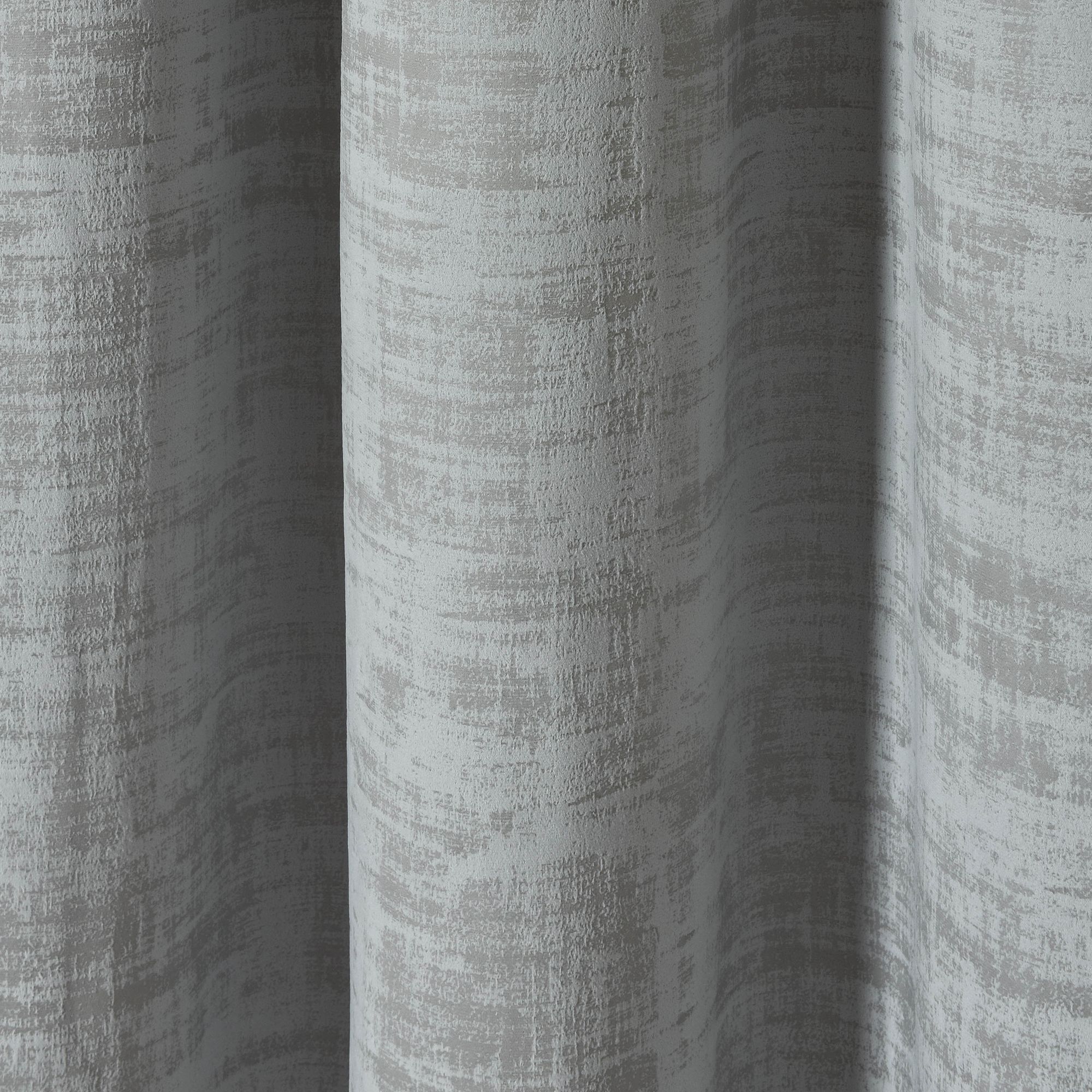 Ruvor Light grey Plain woven Lined Eyelet Curtain (W)228cm (L)228cm, Pair