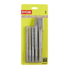 Ryobi 5 piece Chisel & drill bit set