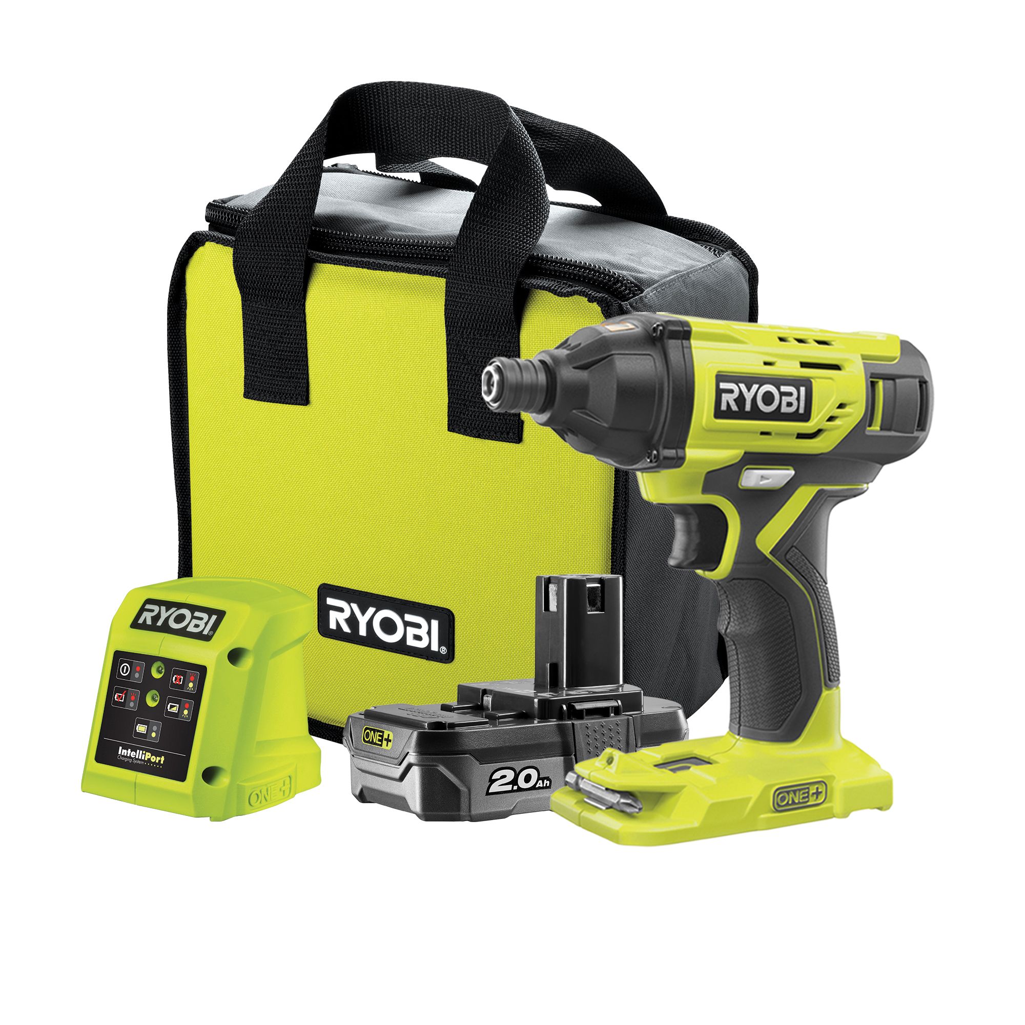 Ryobi one+ 18v 2.5 ah drill driver kit hot sale