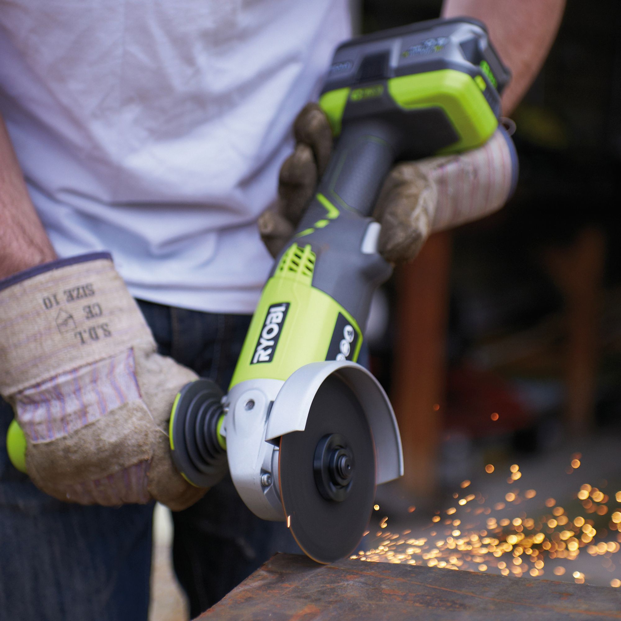 Ryobi cordless on sale angle grinder