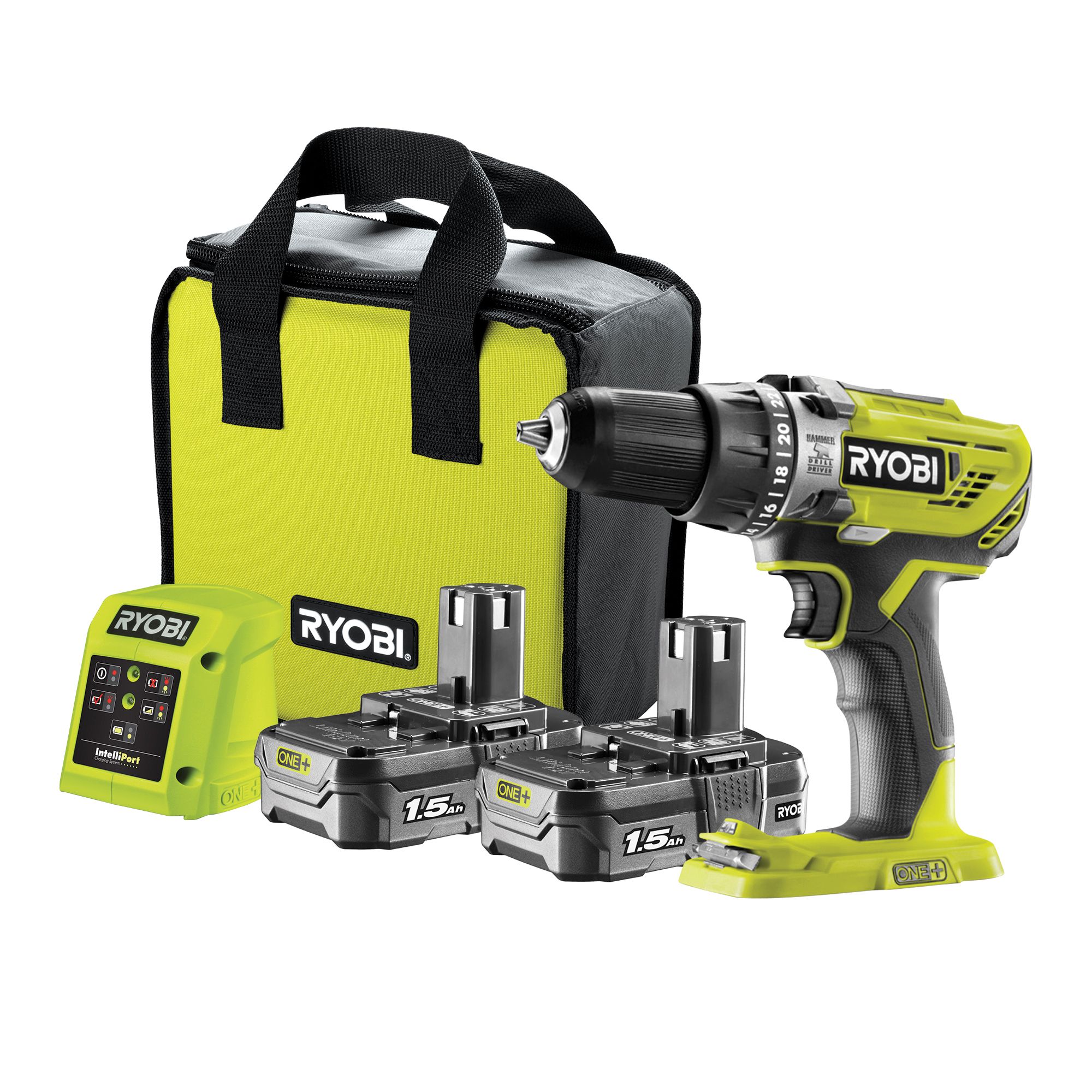 Ryobi One Plus 18V 4 Li-ion One+ Cordless 5 piece Power tool kit