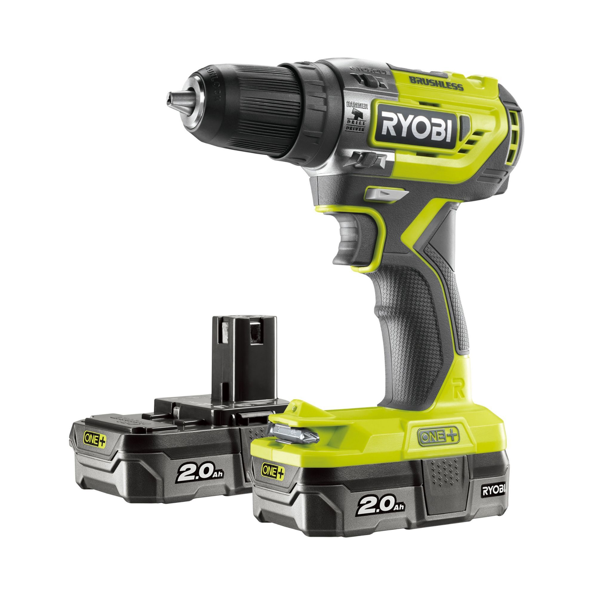 Ryobi ONE+ 18V 2 x 2 Li-ion Brushless Cordless Combi drill R18PD5-220S