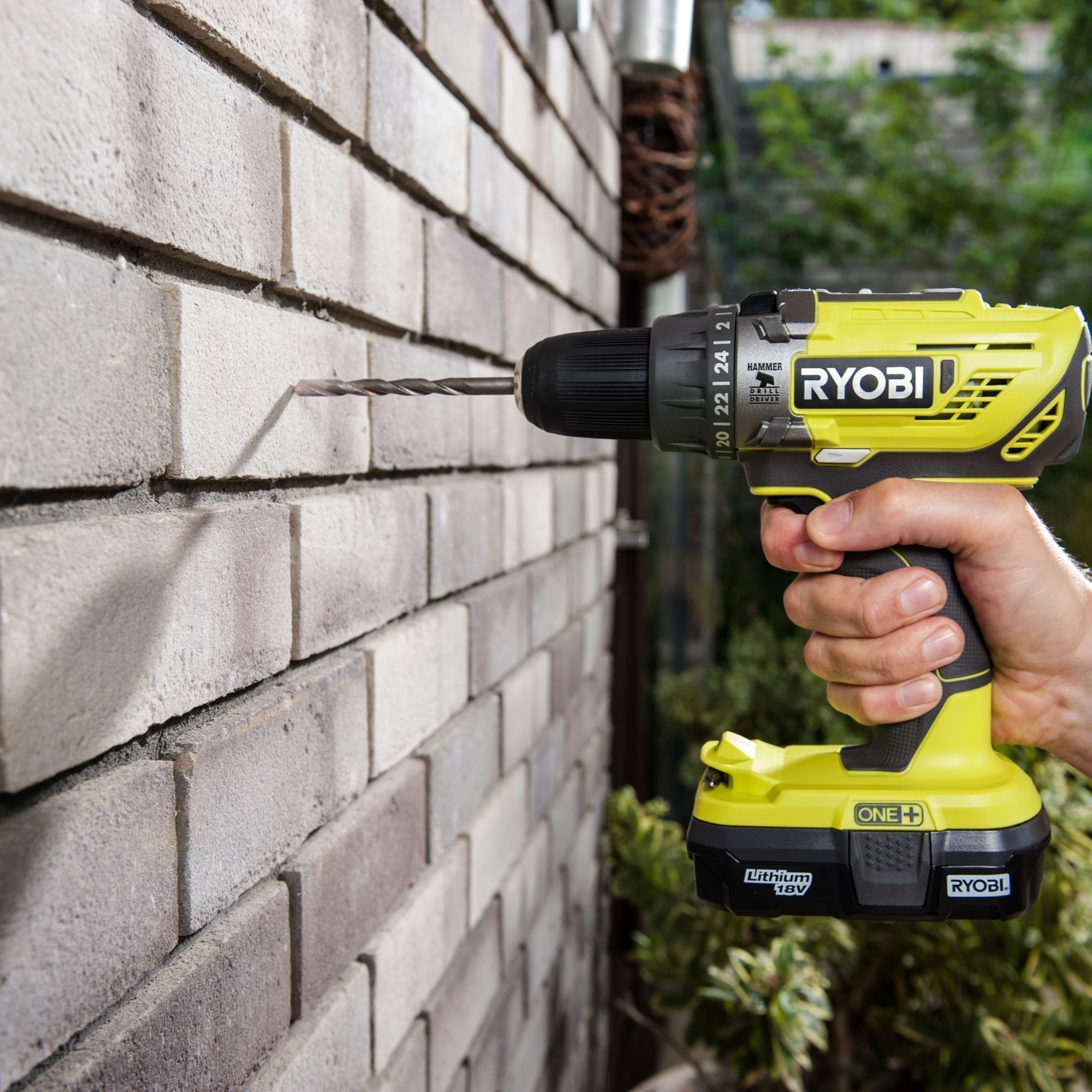 Ryobi ONE 18V Li ion Brushed Cordless Combi drill 2 x 1.5Ah R18PD3 215SK Tradepoint