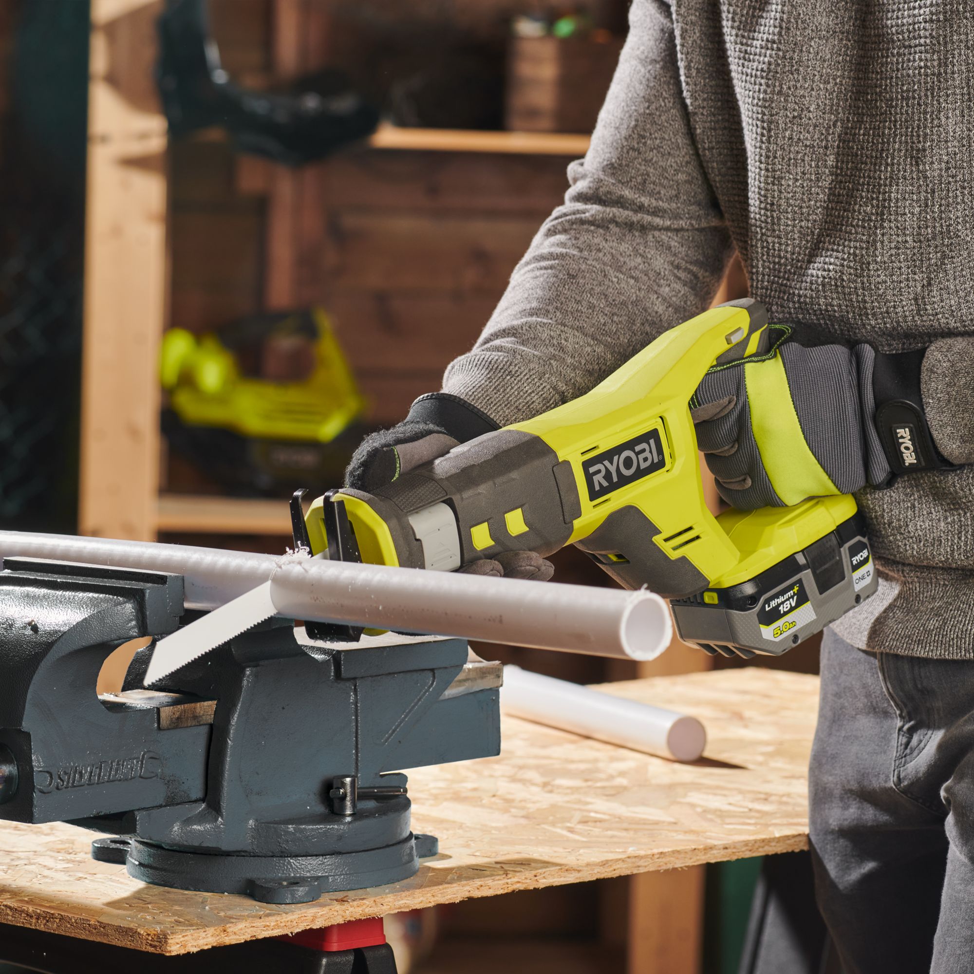 Ryobi ONE 18V One Cordless Reciprocating saw Bare Tool RRS18 0 Tradepoint