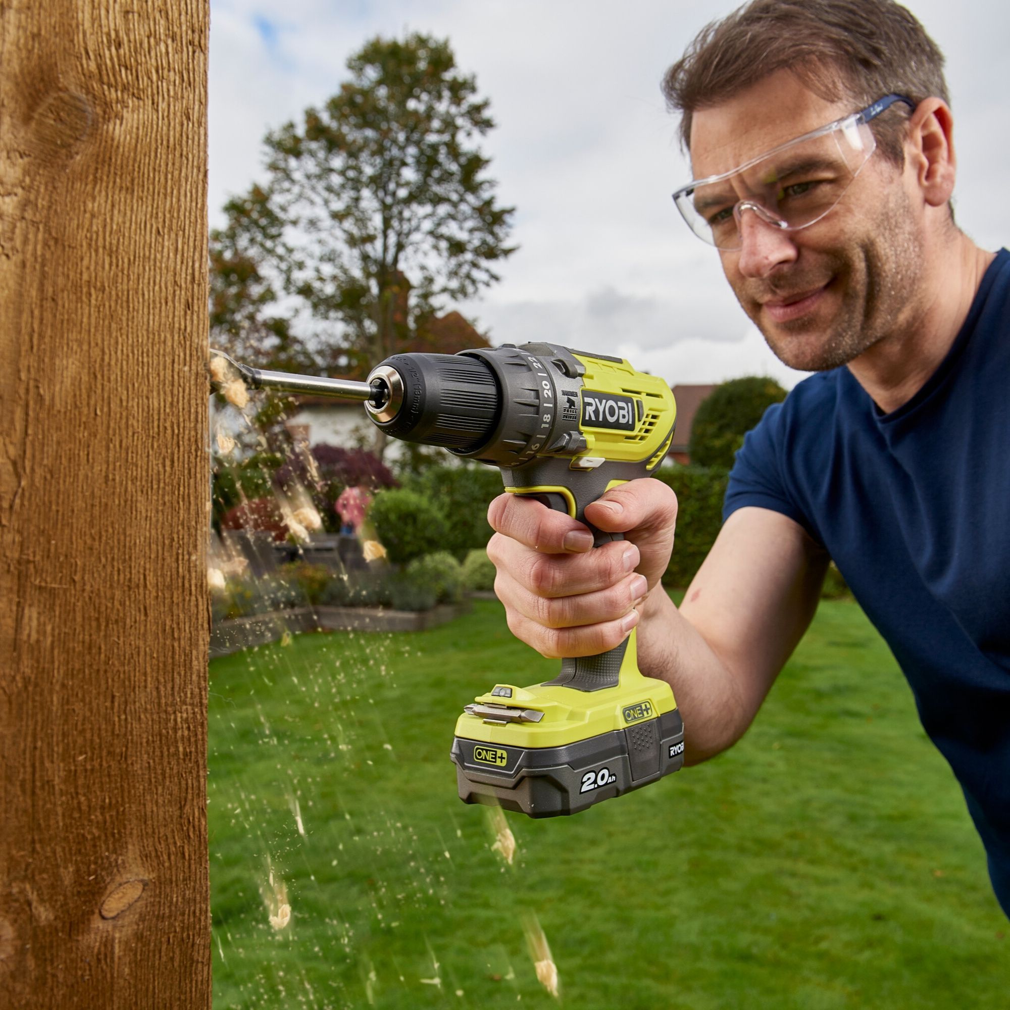 Ryobi ONE+ 2 x 2 Li-ion Cordless Combi drill & impact driver R18ID2PPD-220S