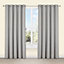 Salla Concrete Plain Lined Eyelet Curtains (W)228cm (L)228cm, Pair