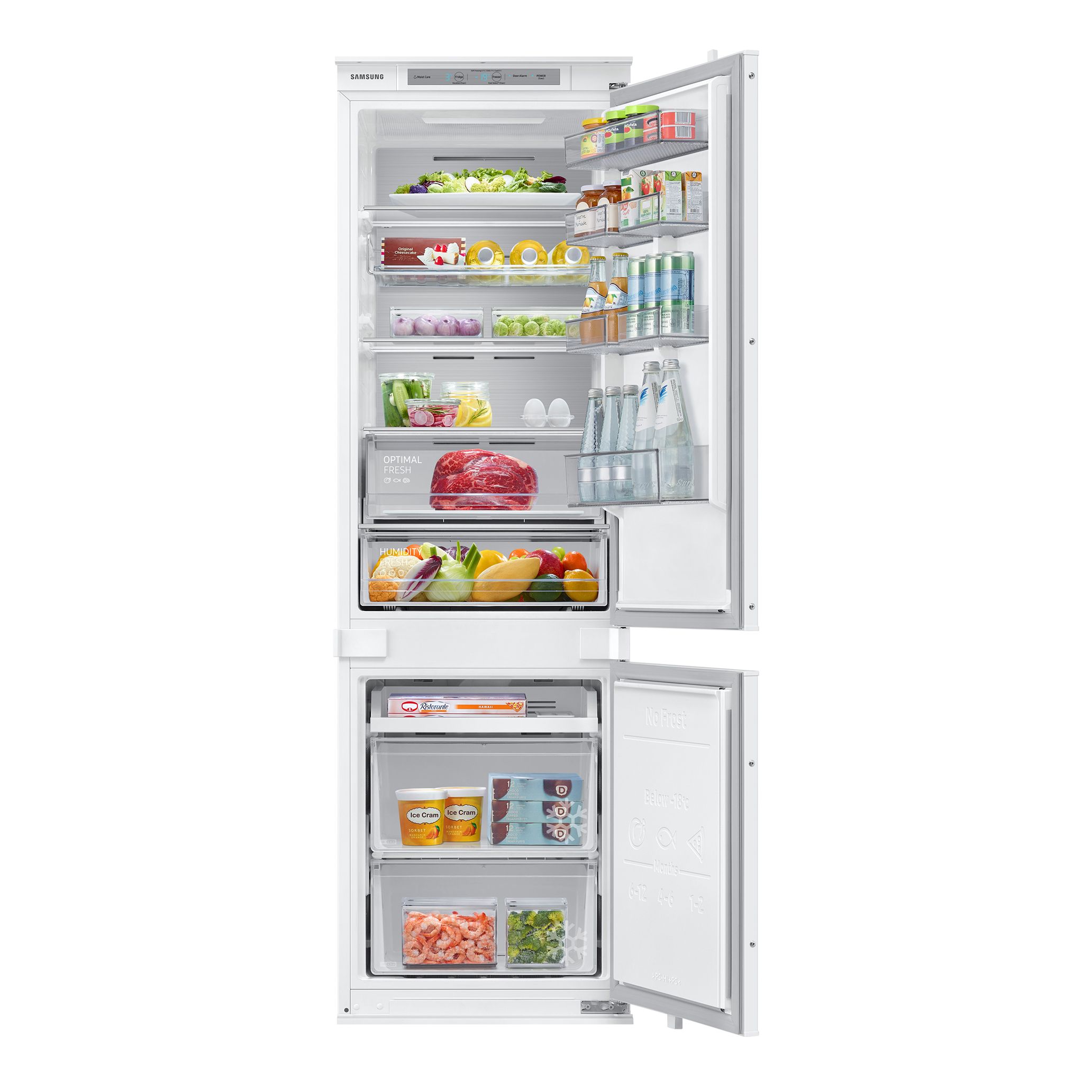 Samsung BRB26705DWW_WH Built-in Frost free Fridge freezer - White