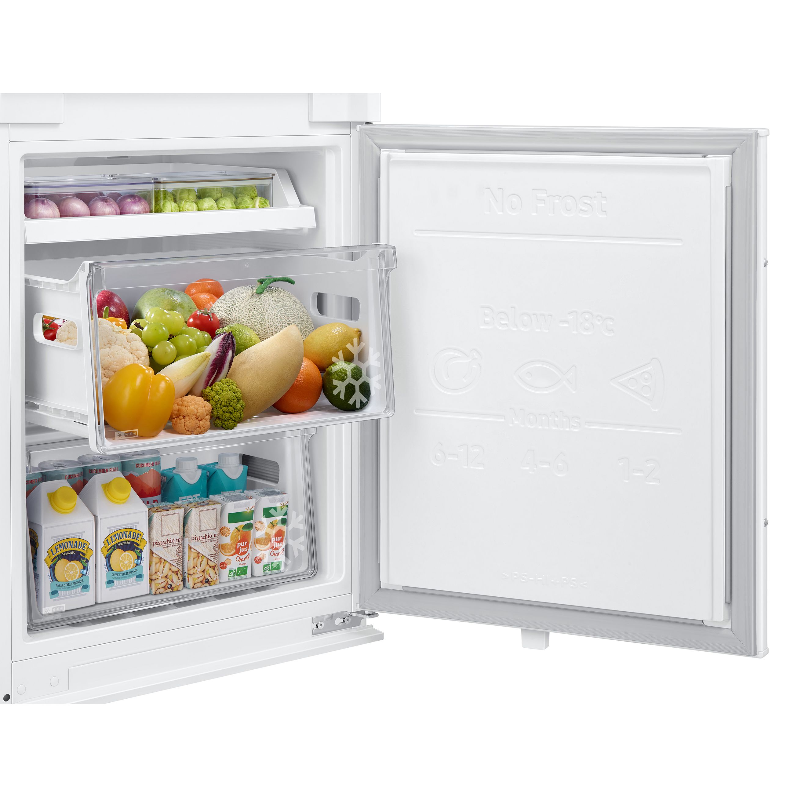 Samsung BRB26705DWW_WH Built-in Frost free Fridge freezer - White