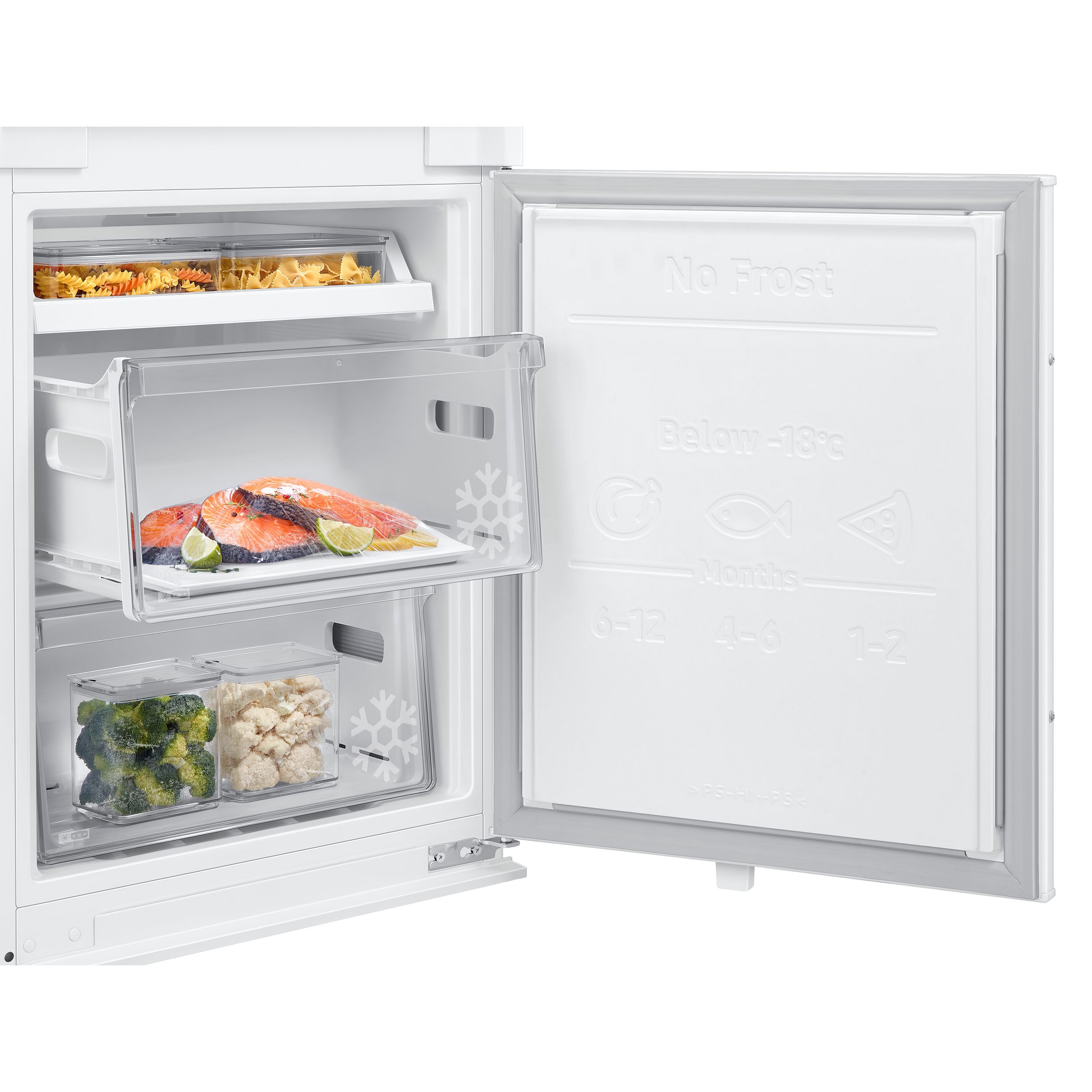 Samsung BRB26705DWW_WH Built-in Frost free Fridge freezer - White