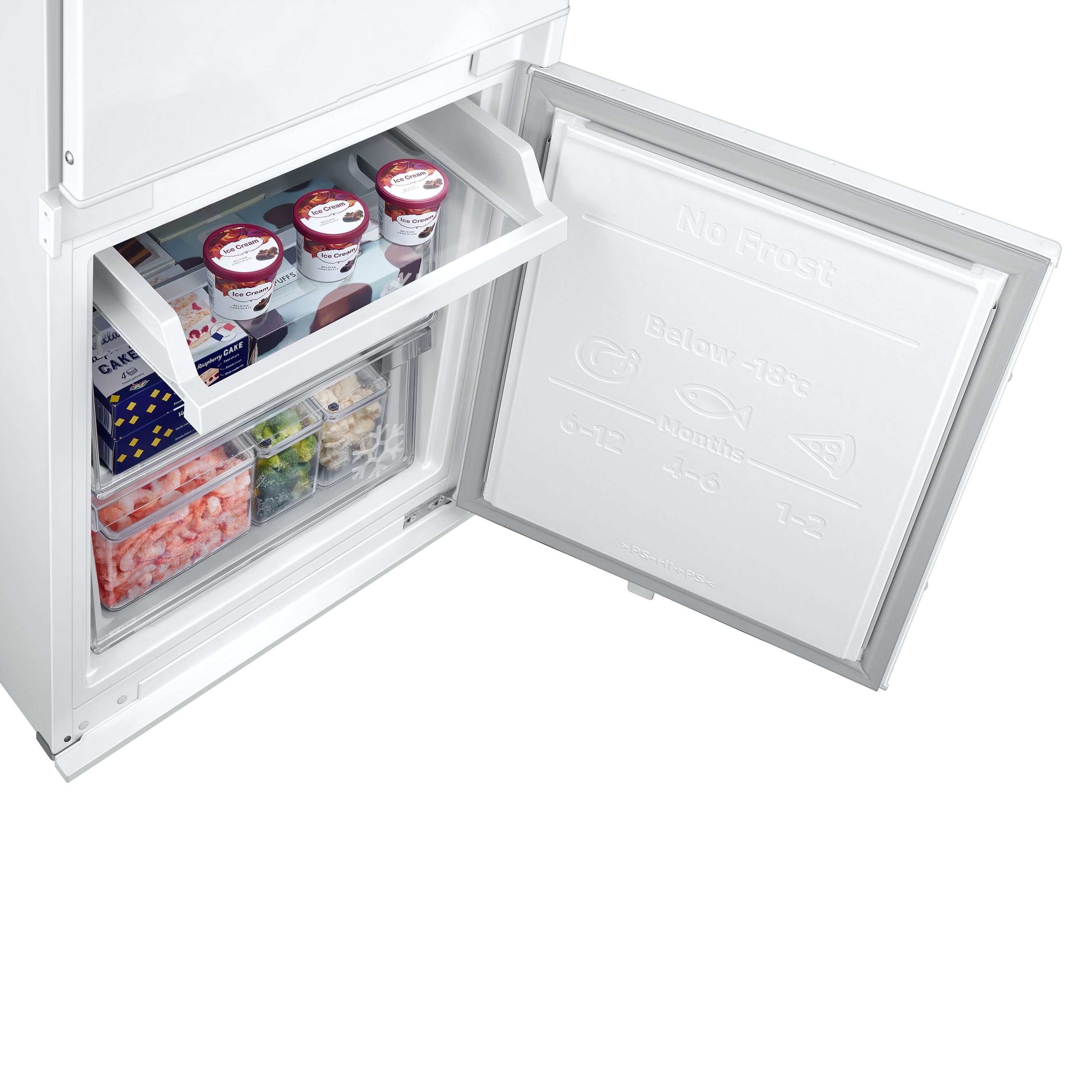 Samsung BRB26705DWW_WH Built-in Frost free Fridge freezer - White