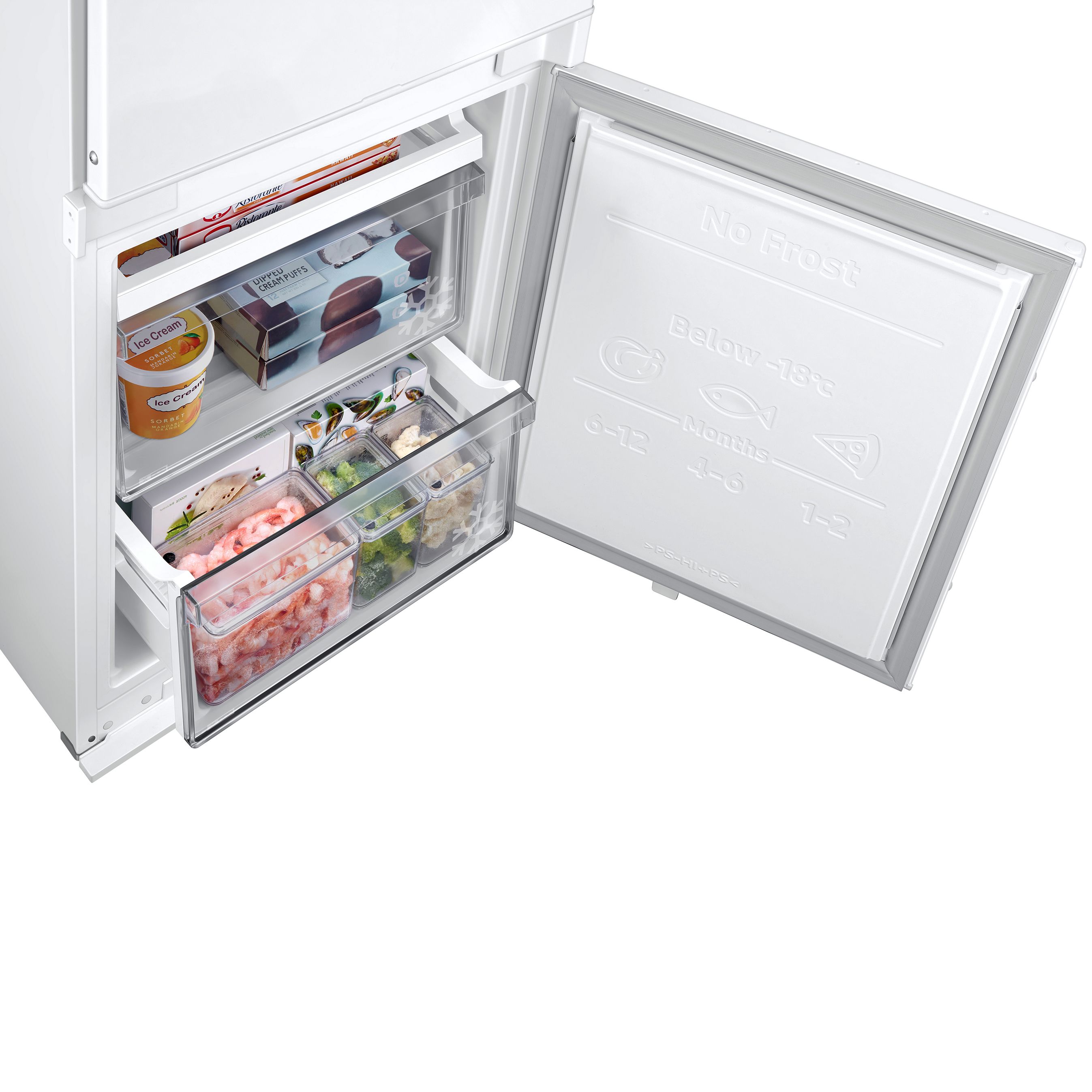 Samsung BRB26705DWW_WH Built-in Frost free Fridge freezer - White