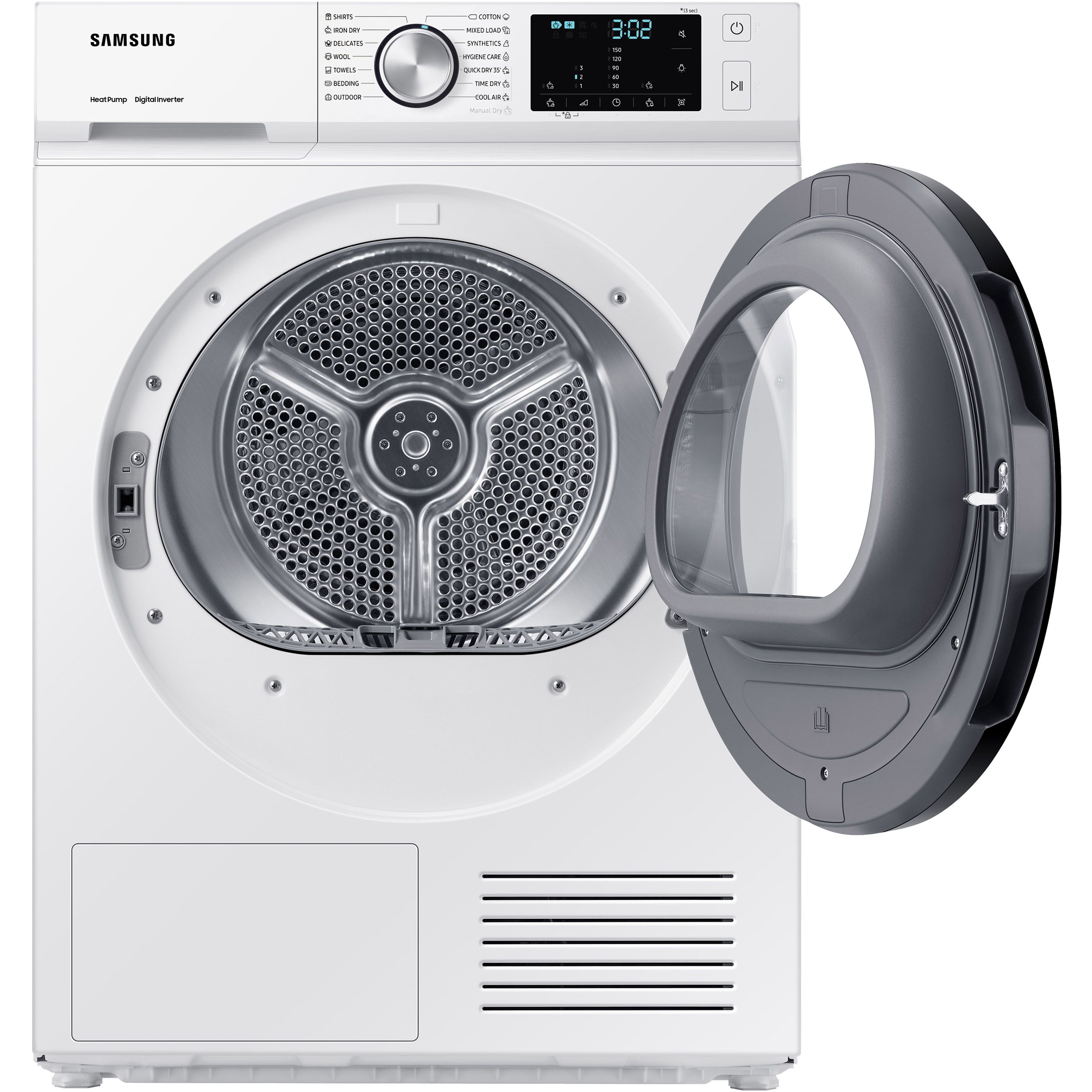 Samsung DV90BBA245AW_WH 9kg Freestanding Heat pump Tumble dryer - White
