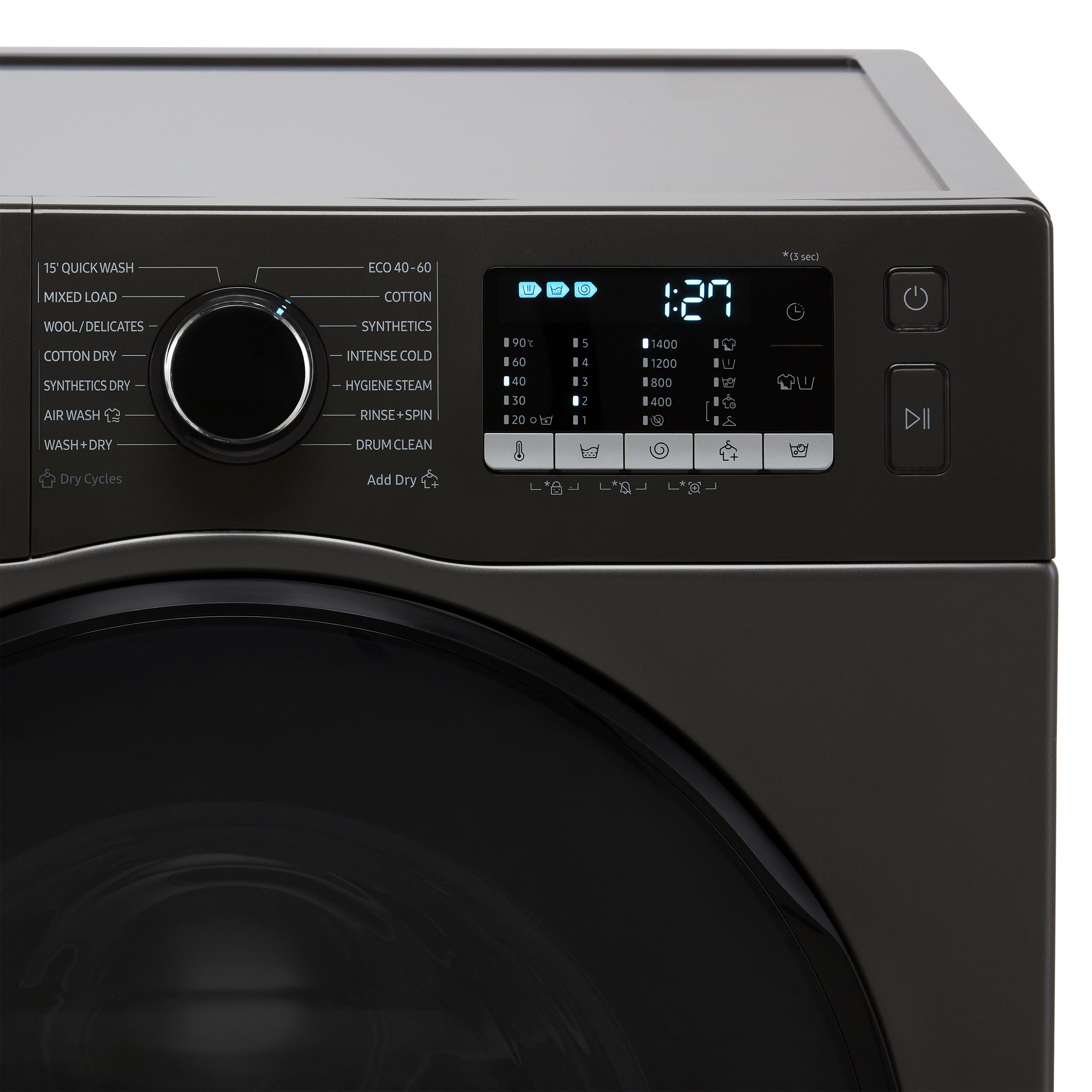 Samsung WD90TA046BX 9kg/6kg Freestanding Condenser Washer dryer - Graphite