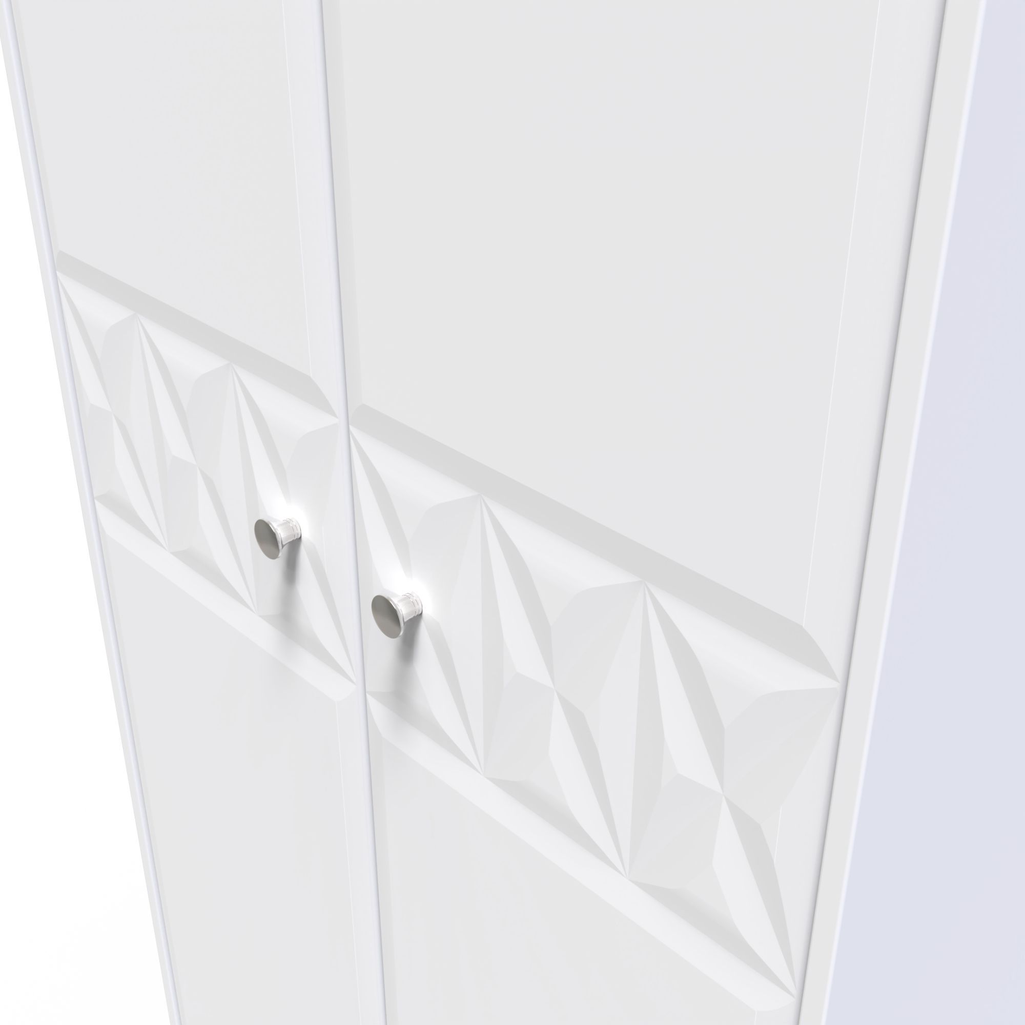 San Jose Ready assembled Contemporary White Tall Double Wardrobe (H)1970mm (W)770mm (D)530mm
