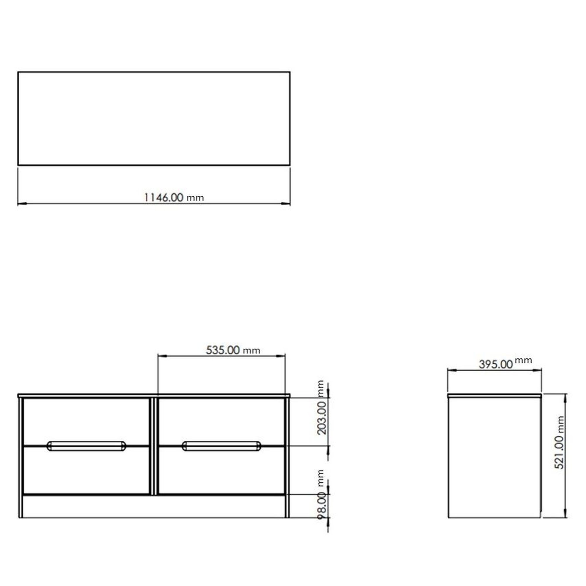 San Jose Ready assembled White 4 Drawer Bed box (H)521mm (W)1146mm (D)395mm