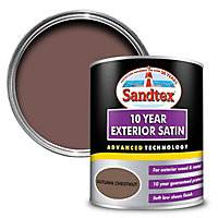 Sandtex 10 year Autumn chestnut Satinwood Exterior Metal & wood paint, 750ml