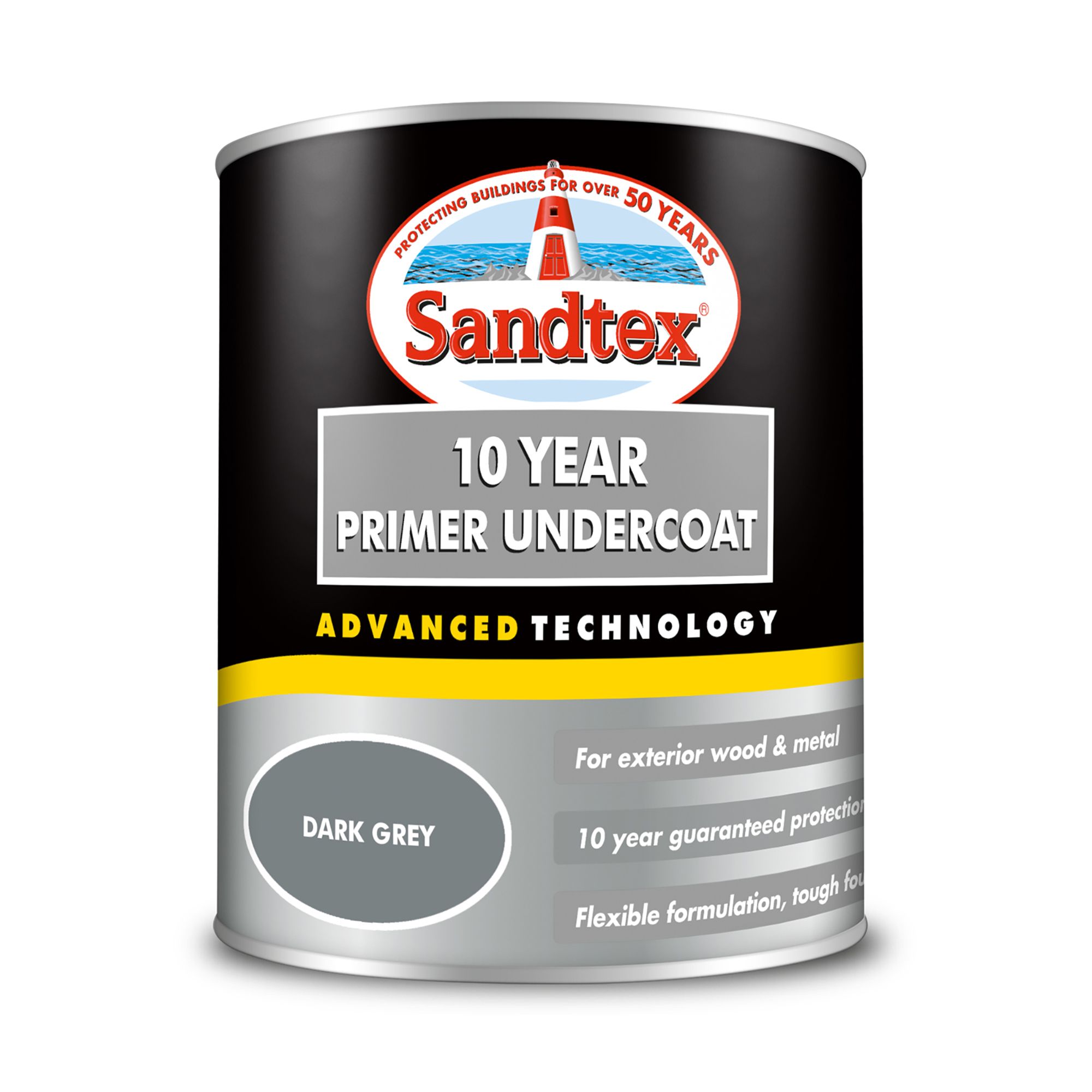 Sandtex 10 Year Dark Grey Matt Multi-surface Metal & wood Primer & undercoat, 0.75ml