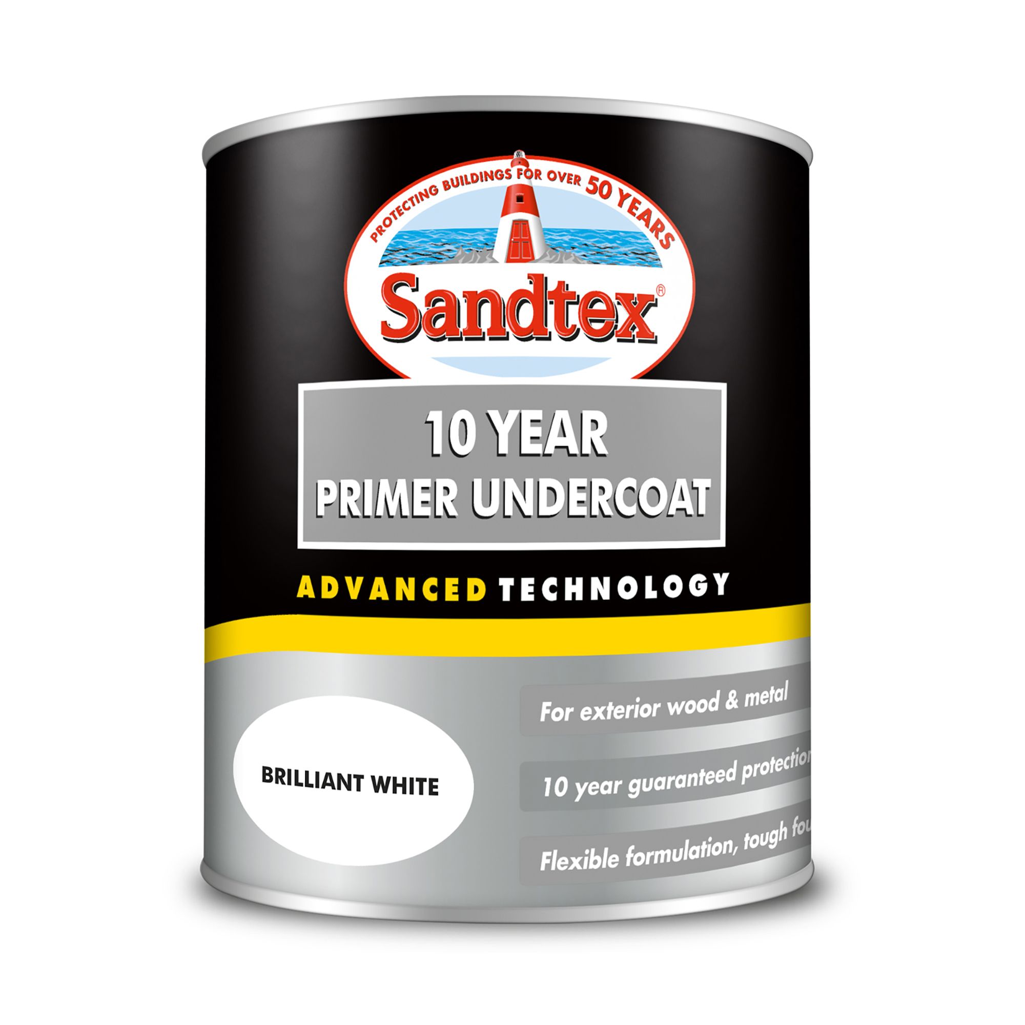 Sandtex 10 Year White Matt Multi-surface Metal & wood Primer & undercoat, 0.75ml