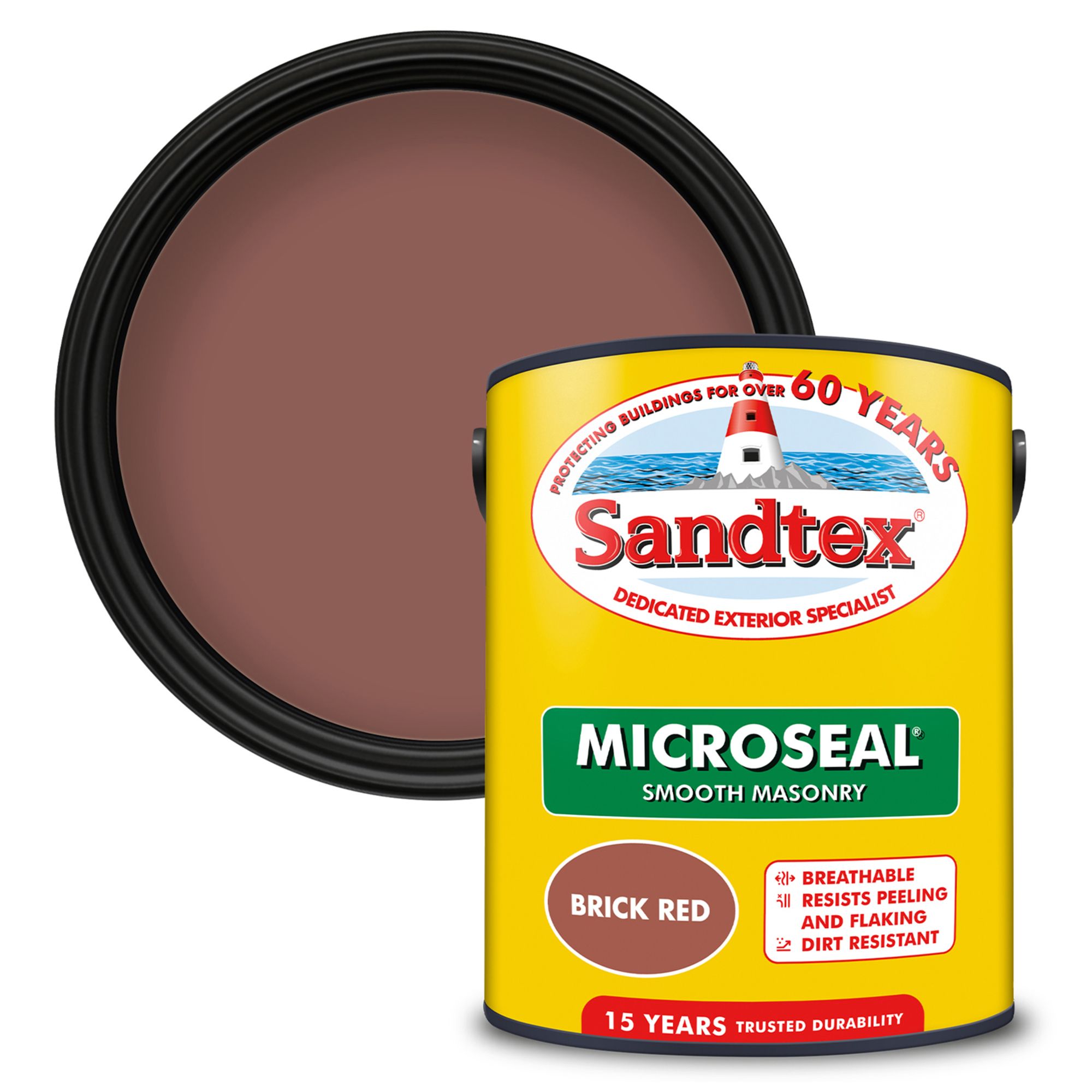 Sandtex Brick red Masonry paint, 5L Tradepoint