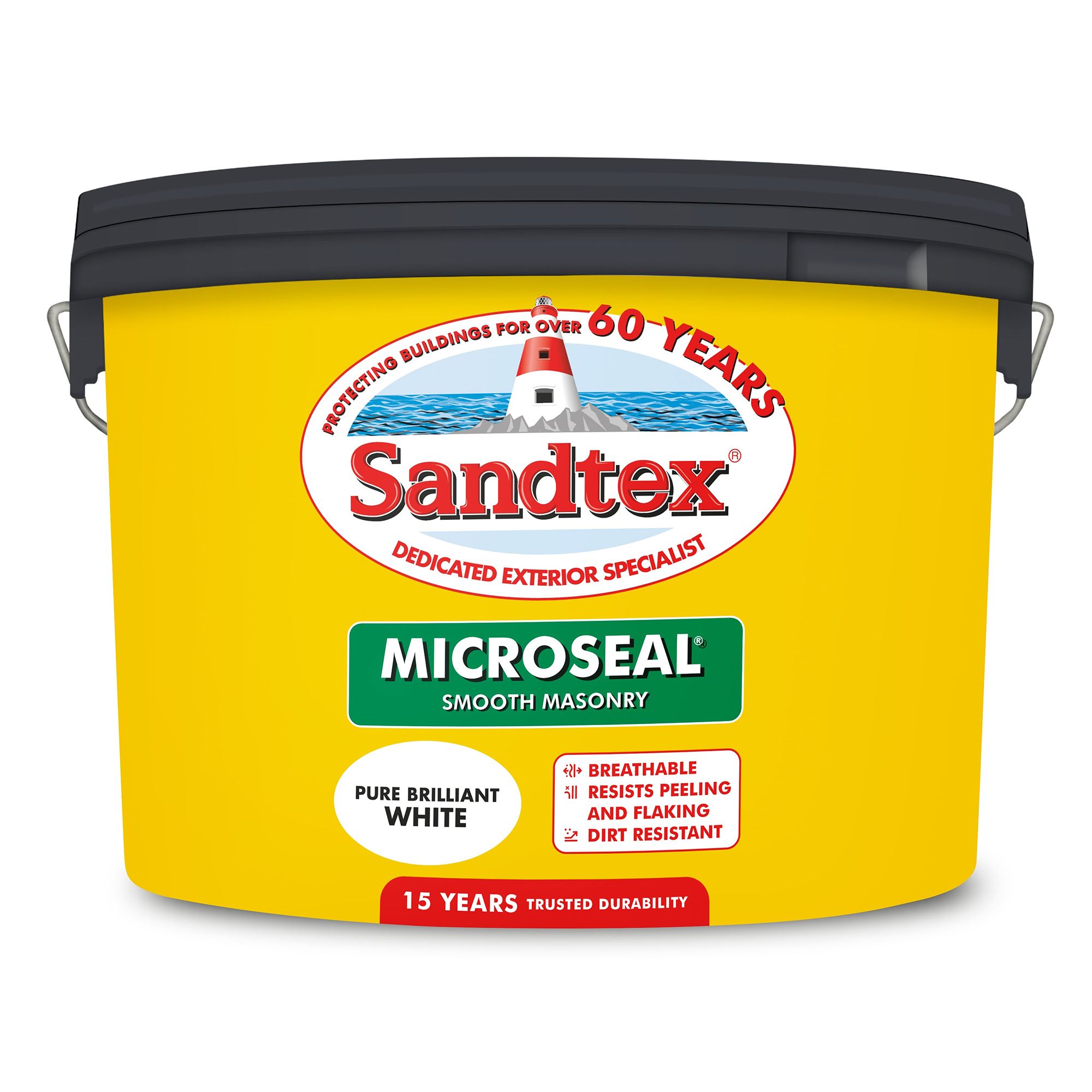 Sandtex Ultra smooth Pure brilliant white Masonry paint, 10L