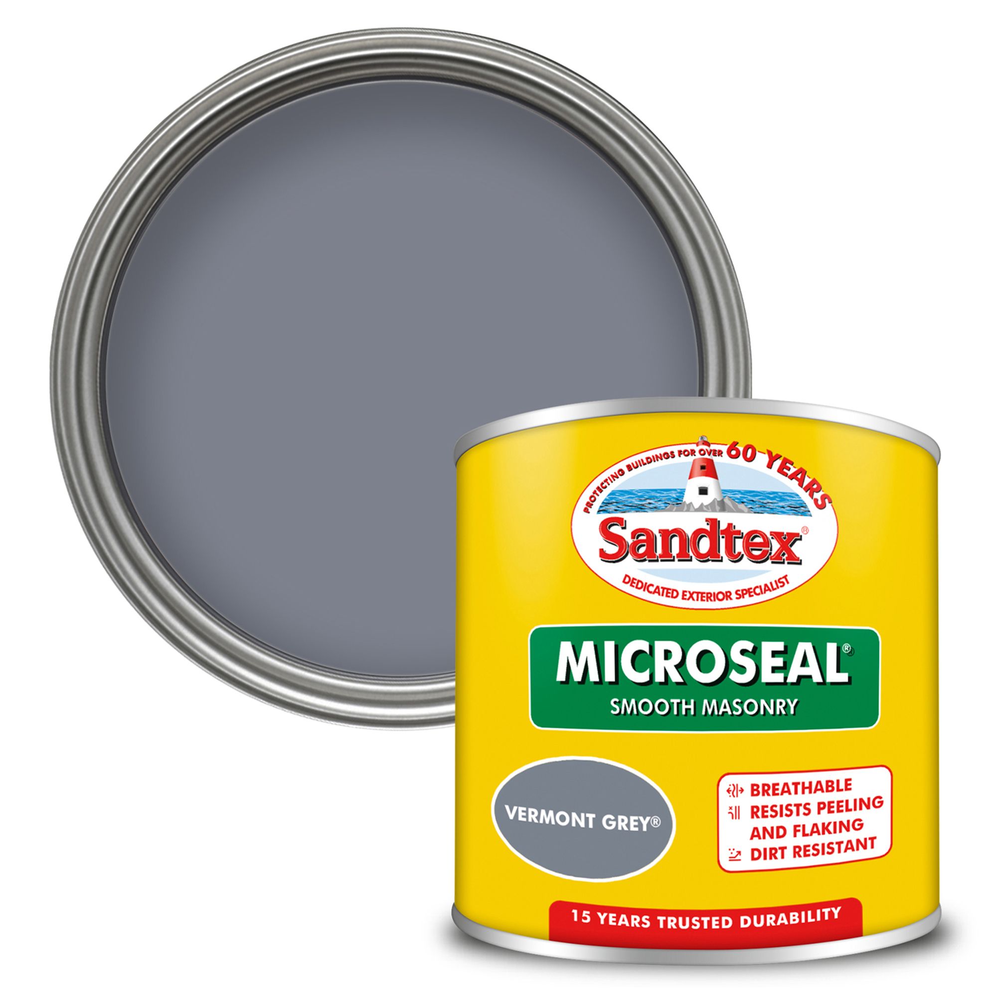Sandtex Vermont Grey Matt Masonry paint, 150ml Tester pot