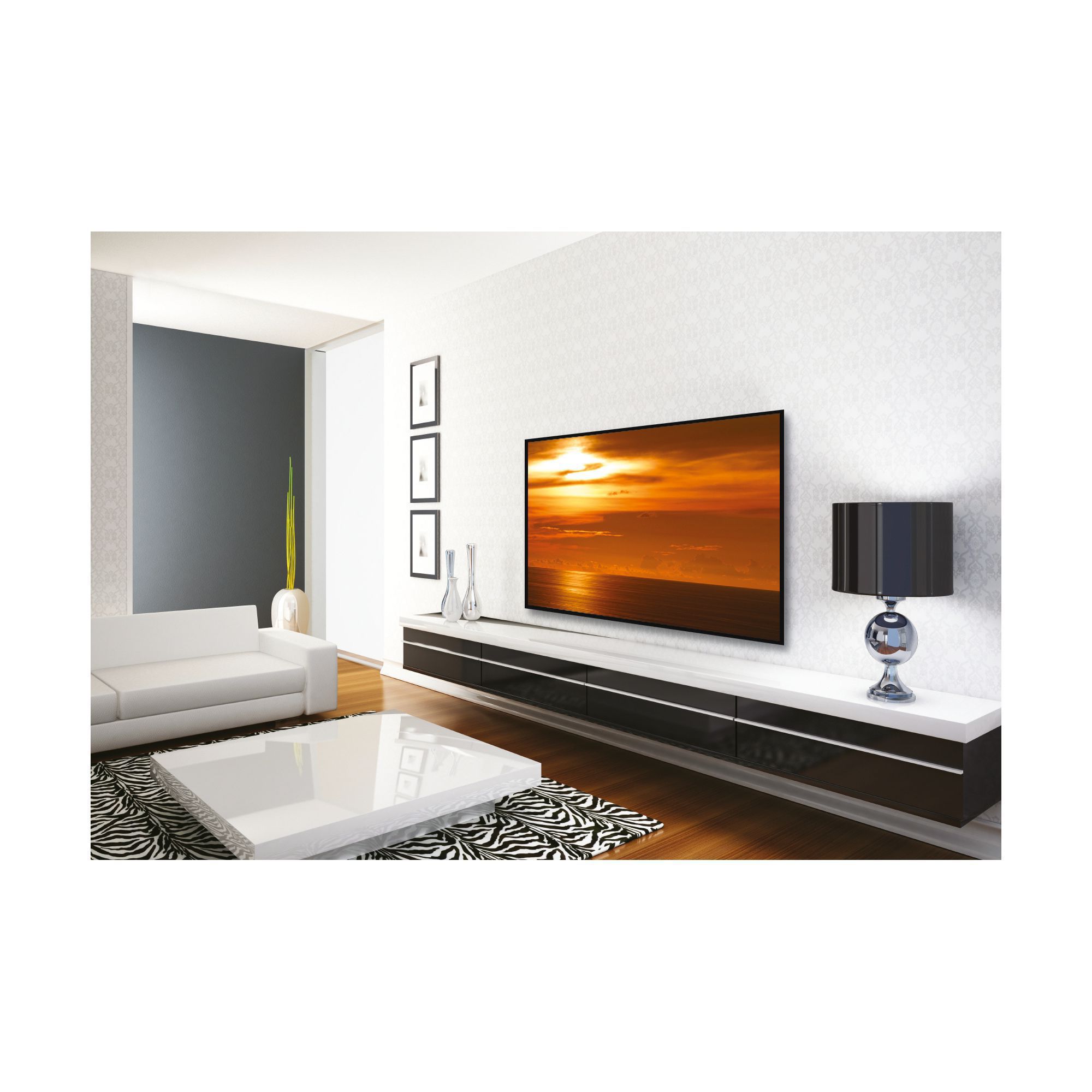 Sanus SimplySafe Black Low TV wall mount, 47-80"