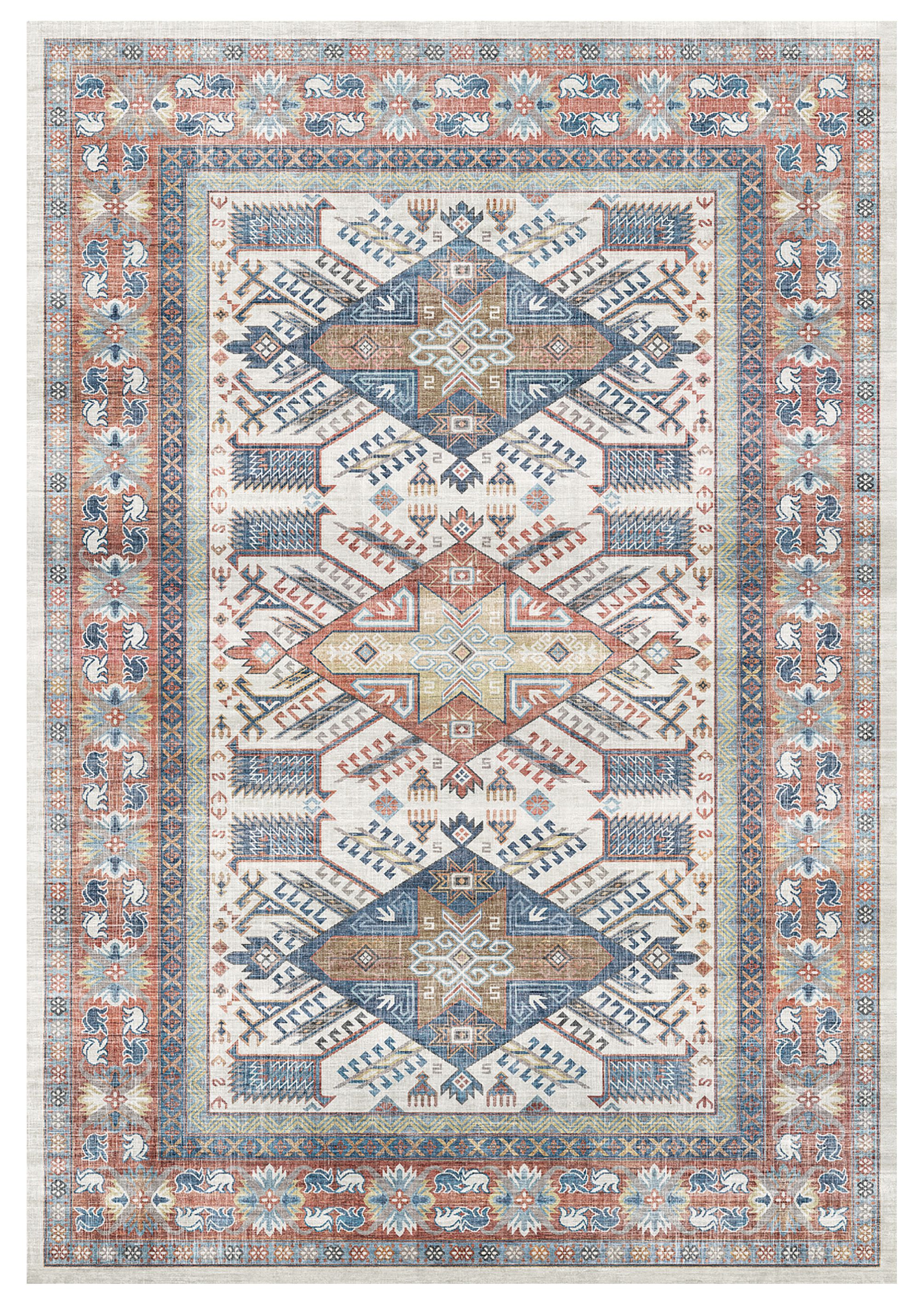 Sara Multicolour Persian Large Rug, (L)230cm x (W)160cm