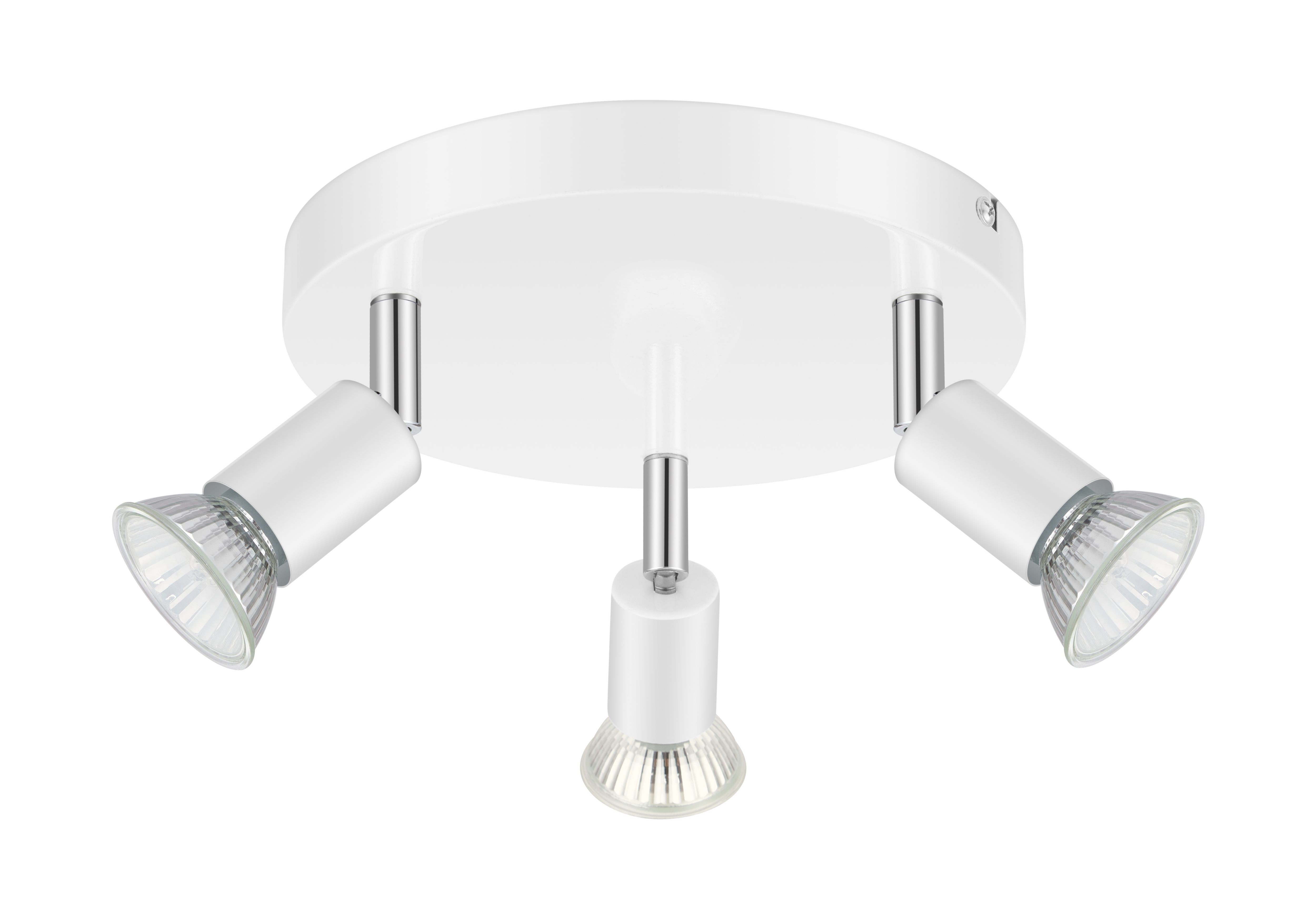 Sasha Plate Gloss White 3 Light Spotlight