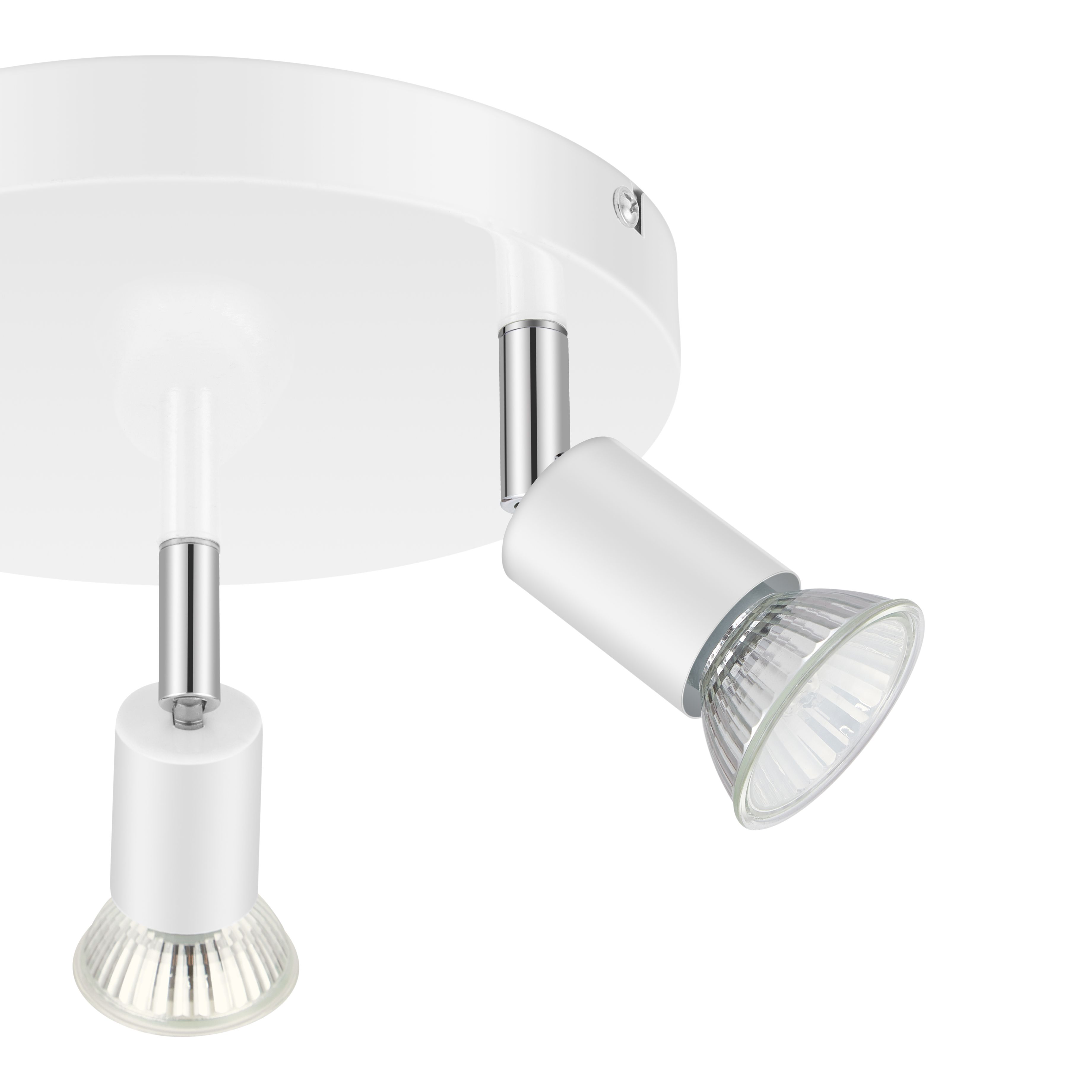 Sasha Plate Gloss White 3 Light Spotlight