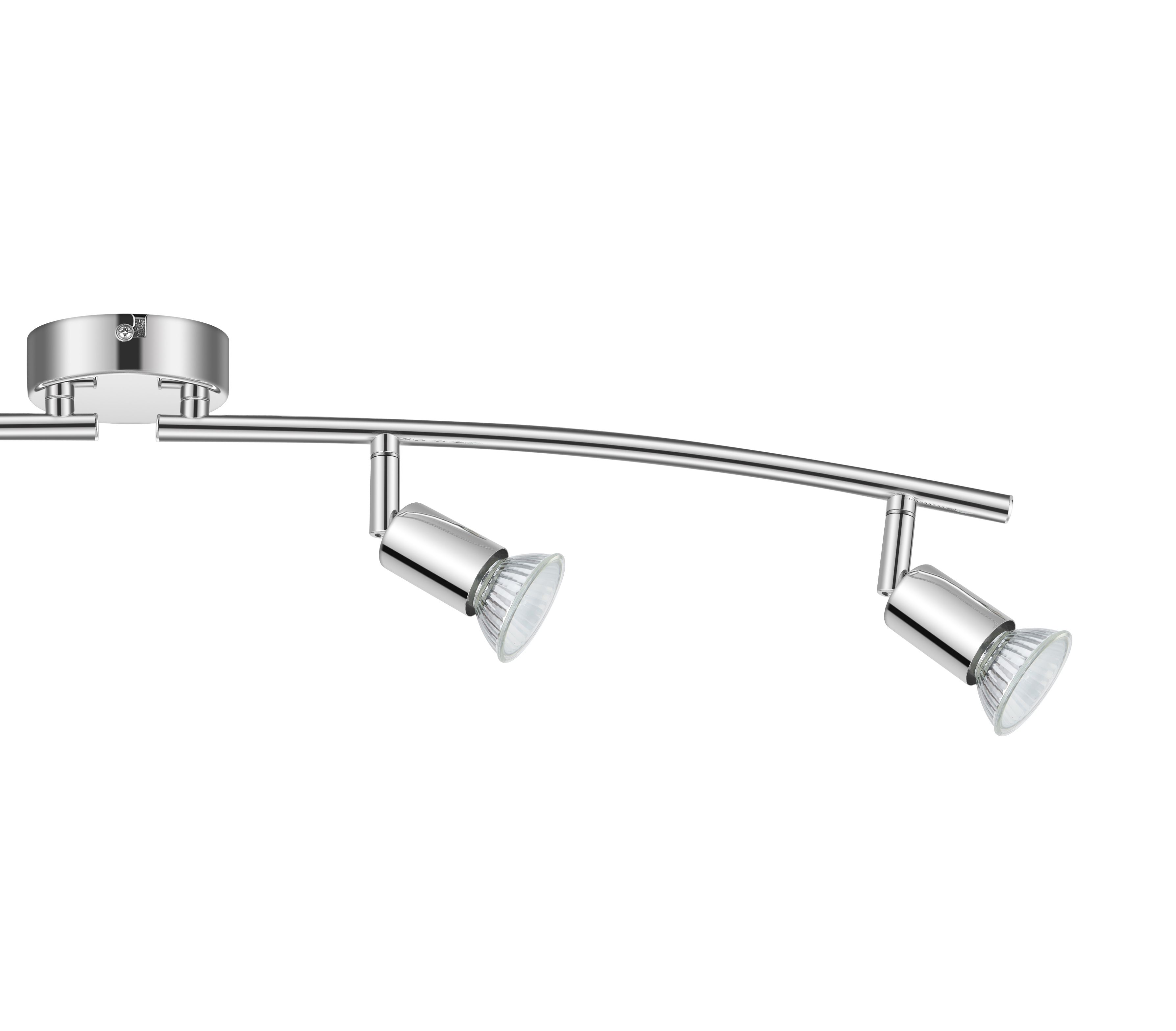 Sasha Tube Gloss Chrome effect 4 Light Spotlight