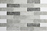 Sassari Grey Glass Mosaic tile sheet, (L)298mm (W)262mm