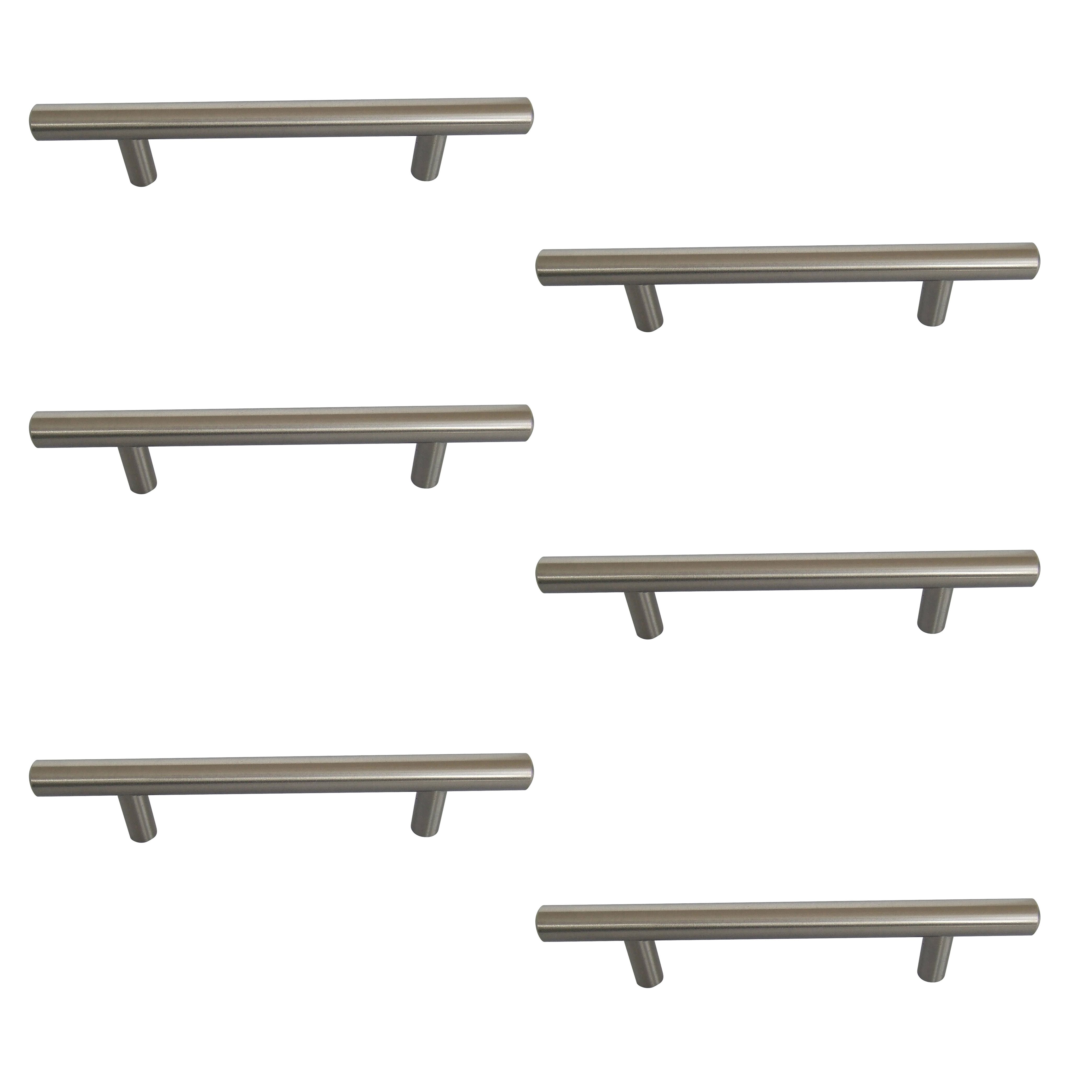 Satin Nickel effect Furniture Handle (L)186mm