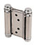Satin Stainless steel Sprung Door hinge 14060 (L)78mm, Pack of 2