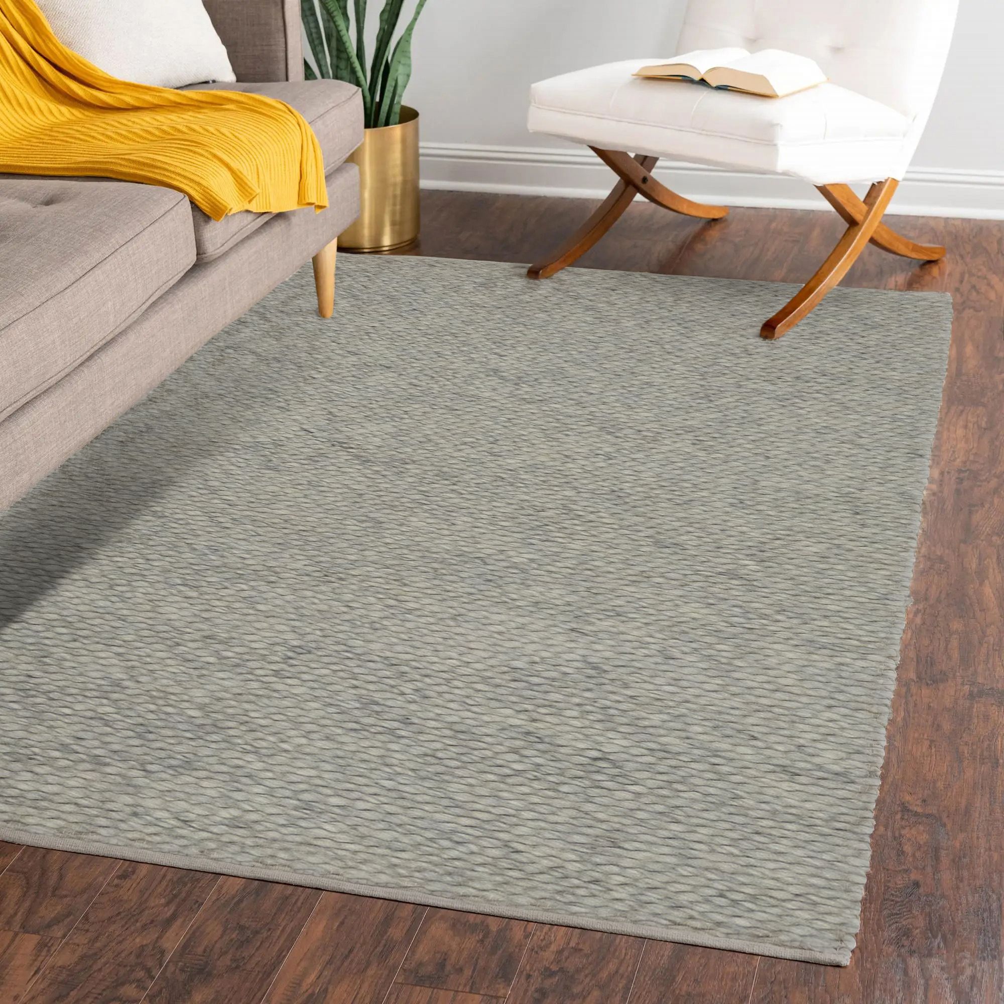 Savannah Grey Knotted Rug 150cmx80cm