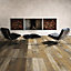 Savona Grey Matt Wood effect Porcelain Wall & floor Tile, Pack of 11, (L)600mm (W)150mm