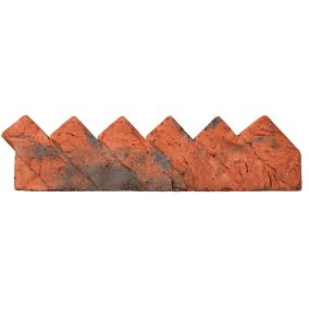 Sawtooth Traditional Single sided Brindle red Paving edging (H)140mm (W)550mm (T)100mm
