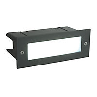 Saxby Seina Black Mains-powered LED Outdoor Brick light