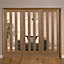 Saxton Vertical 3 panel 3 Lite Frosted Glazed Oak veneer Internal Tri-fold Door set, (H)2035mm (W)2146mm