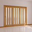Saxton Vertical 3 panel 3 Lite Frosted Glazed Oak veneer Internal Tri-fold Door set, (H)2035mm (W)2146mm