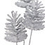 Scandi Silver Glitter effect Pine cone Stem