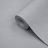 SCE Lutece Dark grey Textured plain Textured Wallpaper