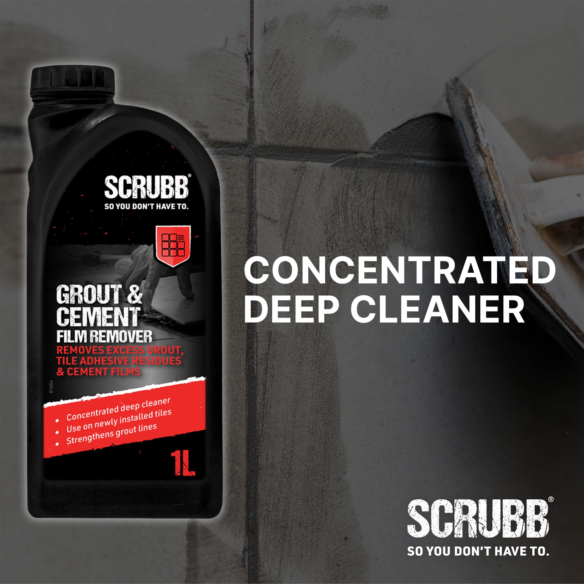 SCRUBB Grout & cement film remover, 1L