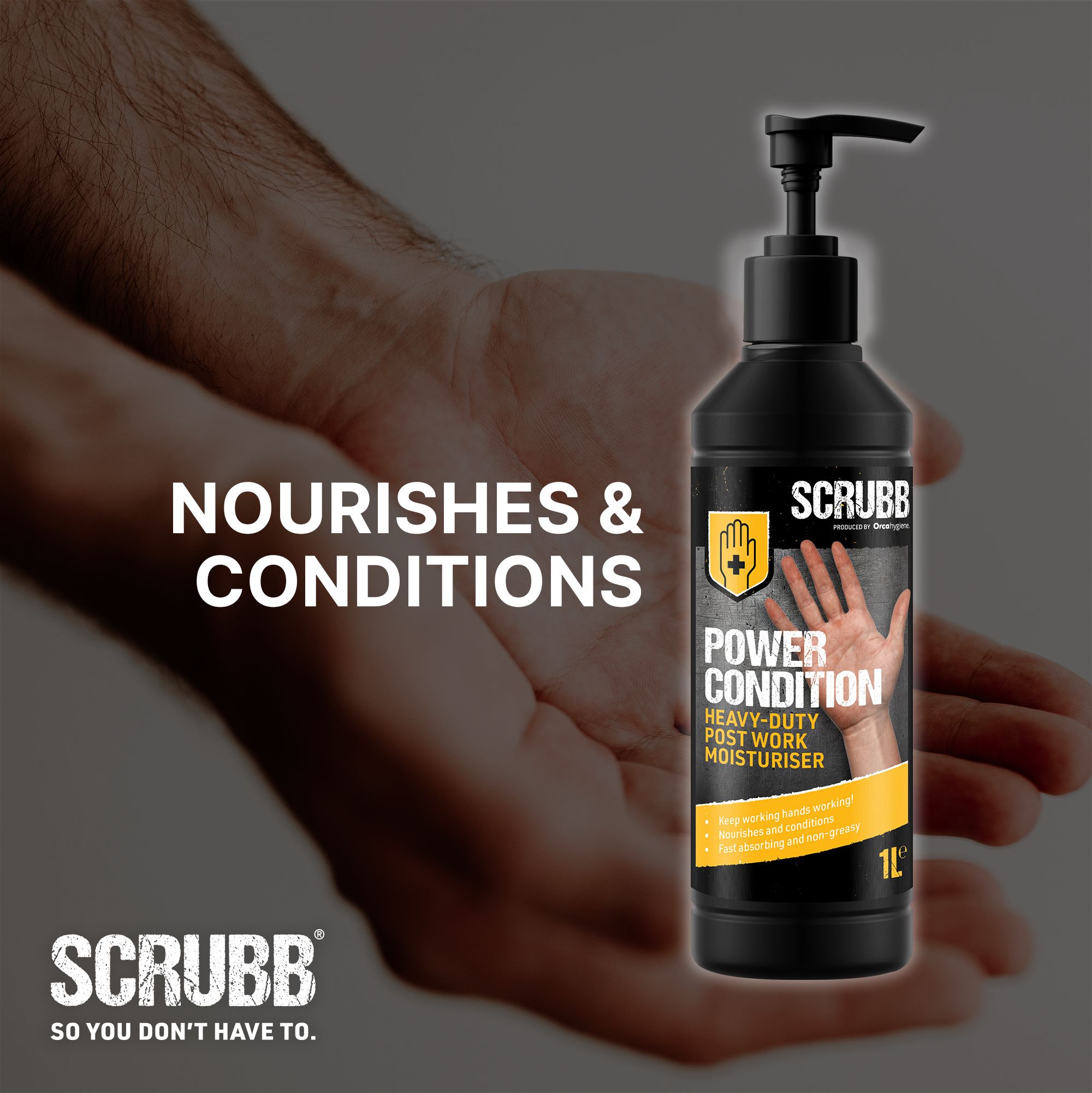 SCRUBB Power Condition Fragrance-free Heavy duty Hand cream, 1L