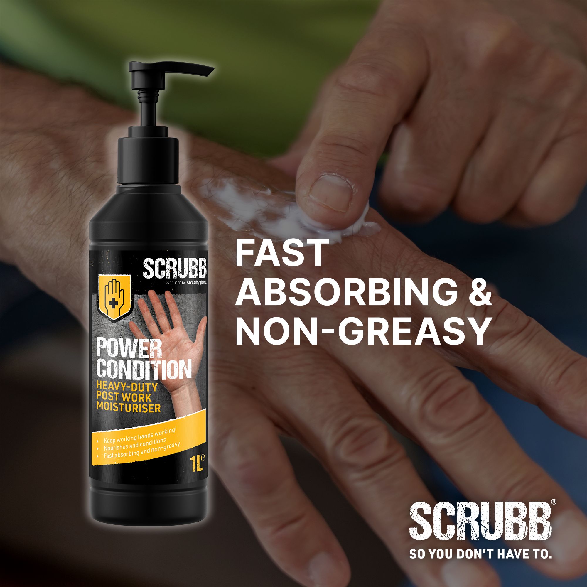 SCRUBB Power Condition Fragrance-free Heavy duty Hand cream, 1L